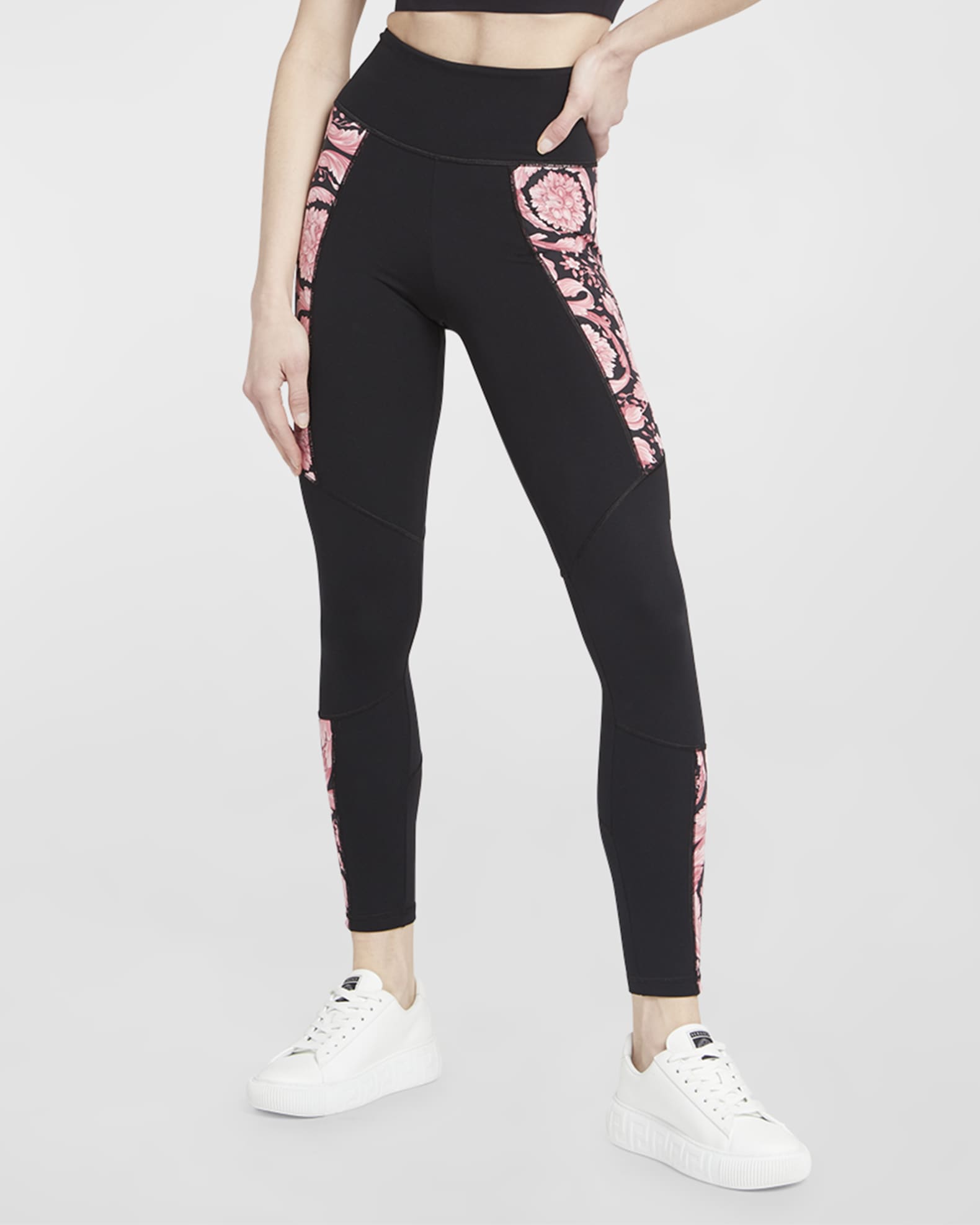 Versace Barocco HighRise Gym Leggings Neiman Marcus