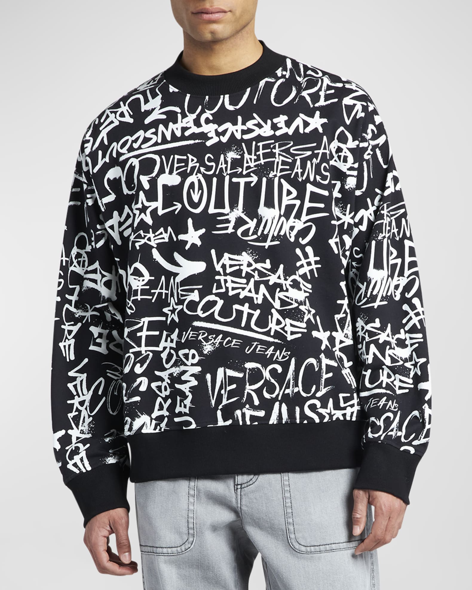 Versace Jeans Men's Couture Chain Print Hoodie