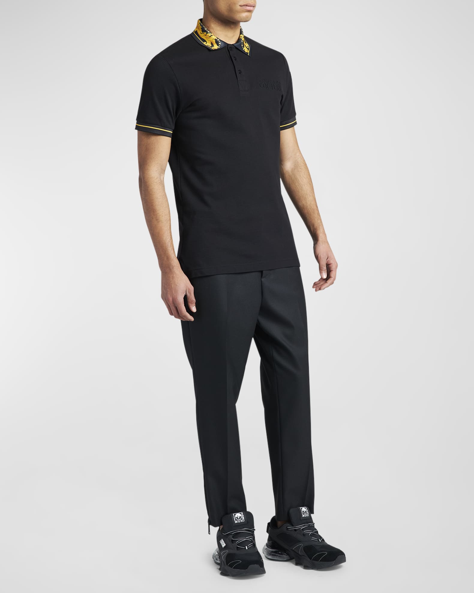 Versace Jeans Couture Men's Institutional Logo Polo Shirt | Neiman Marcus