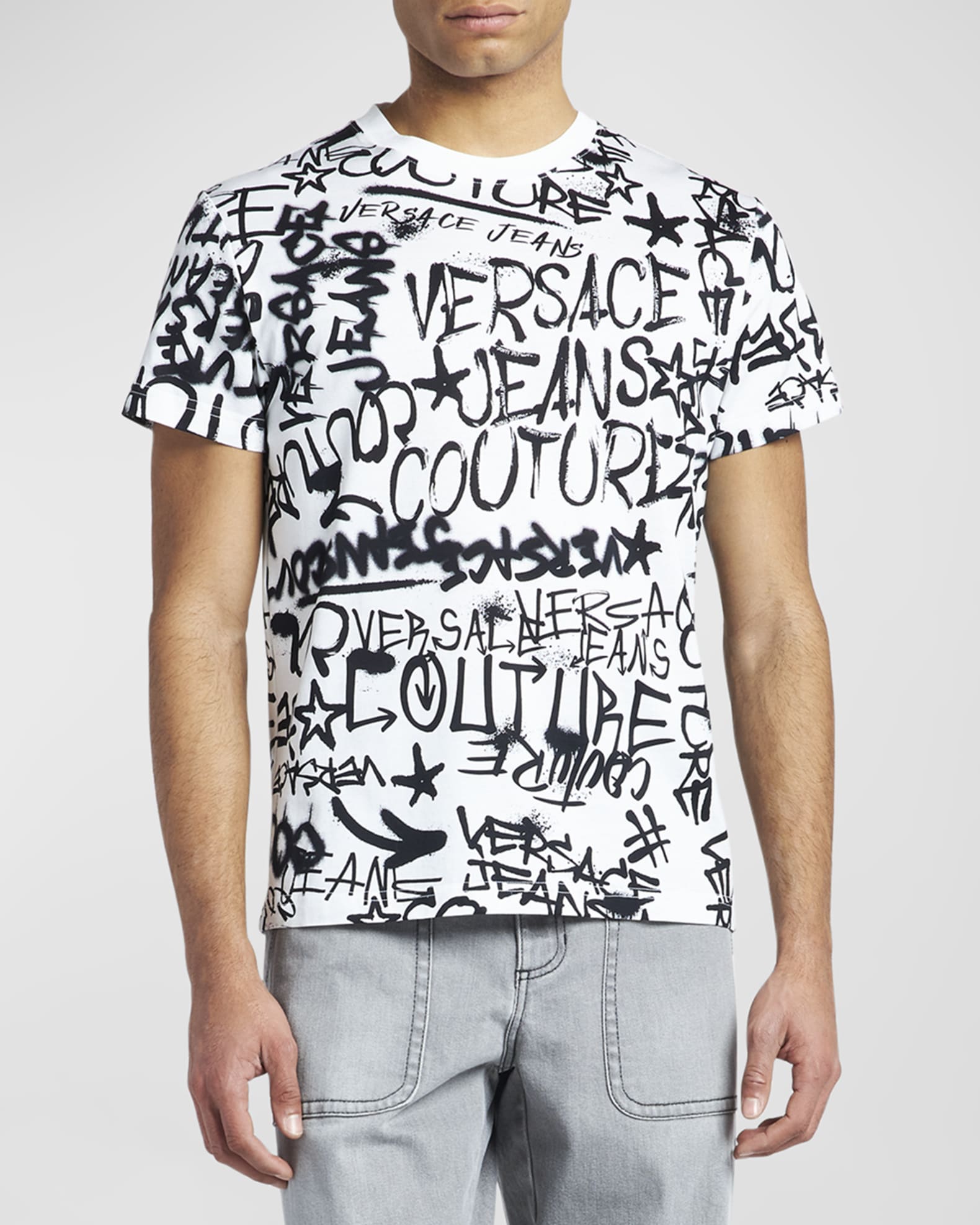 Versace Jeans Couture Men's Graffiti Logo T-Shirt