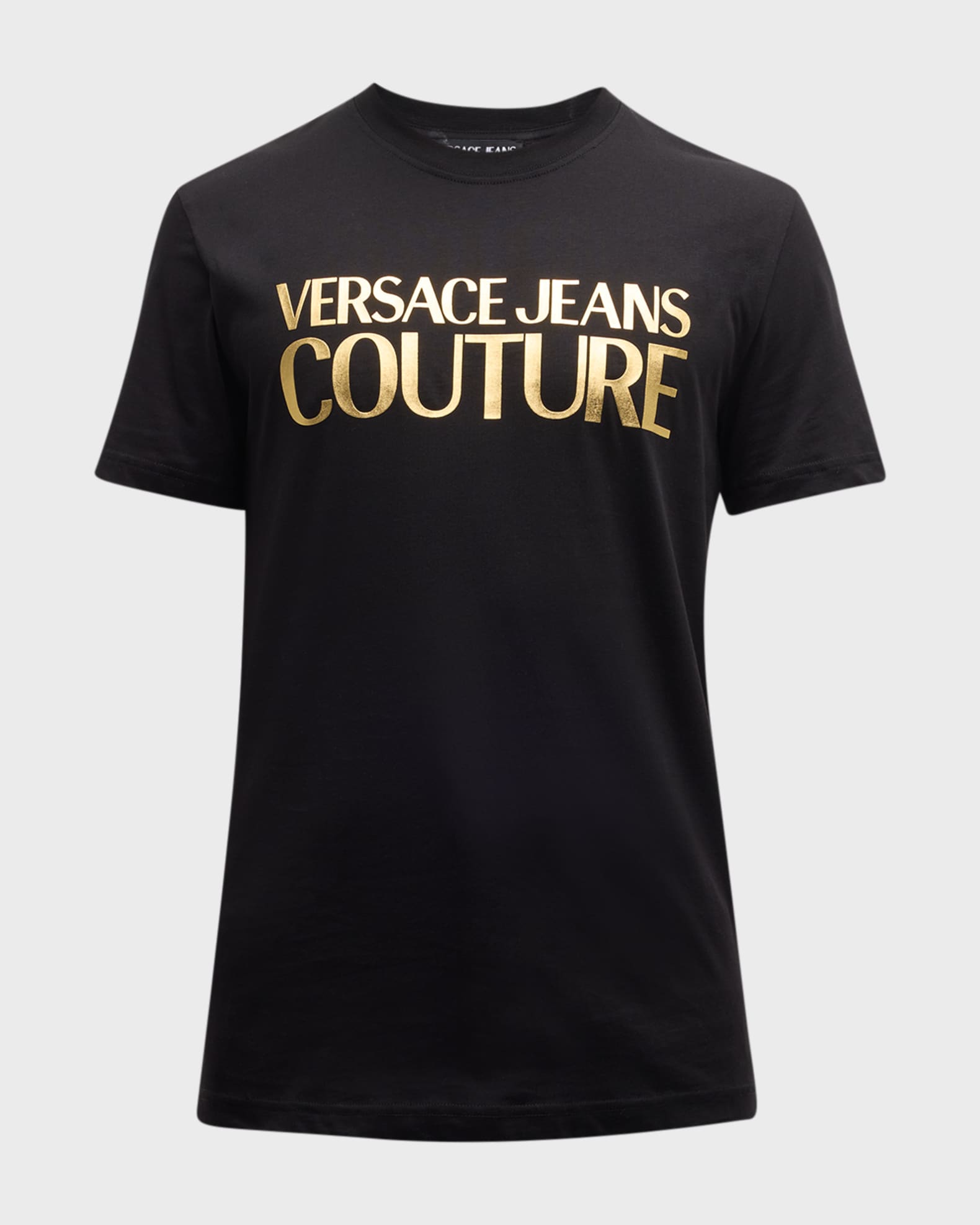 Versace Jeans Couture Men's Metallic Institutional Logo T-Shirt ...