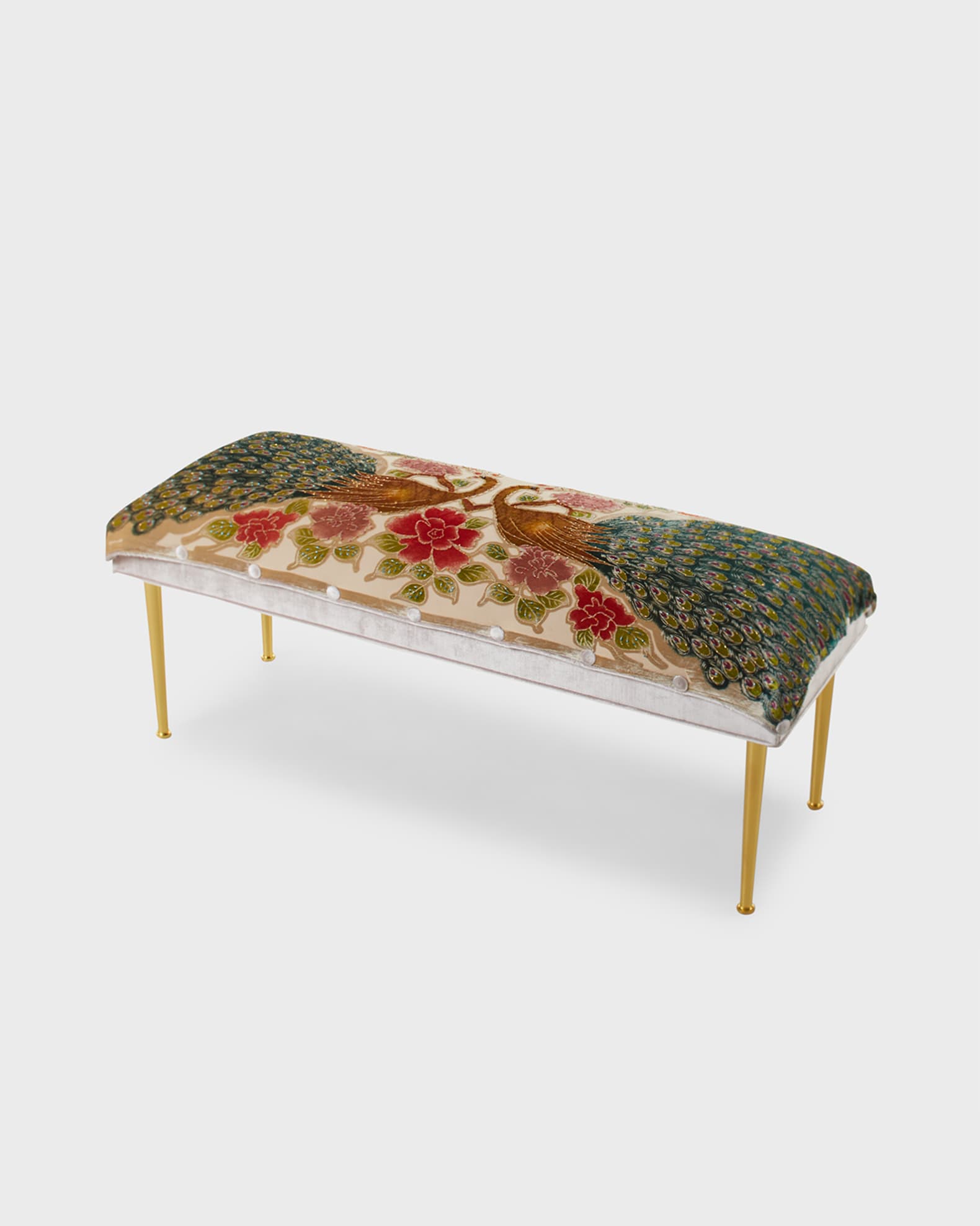 Blush Peacock Bench, 42" 1