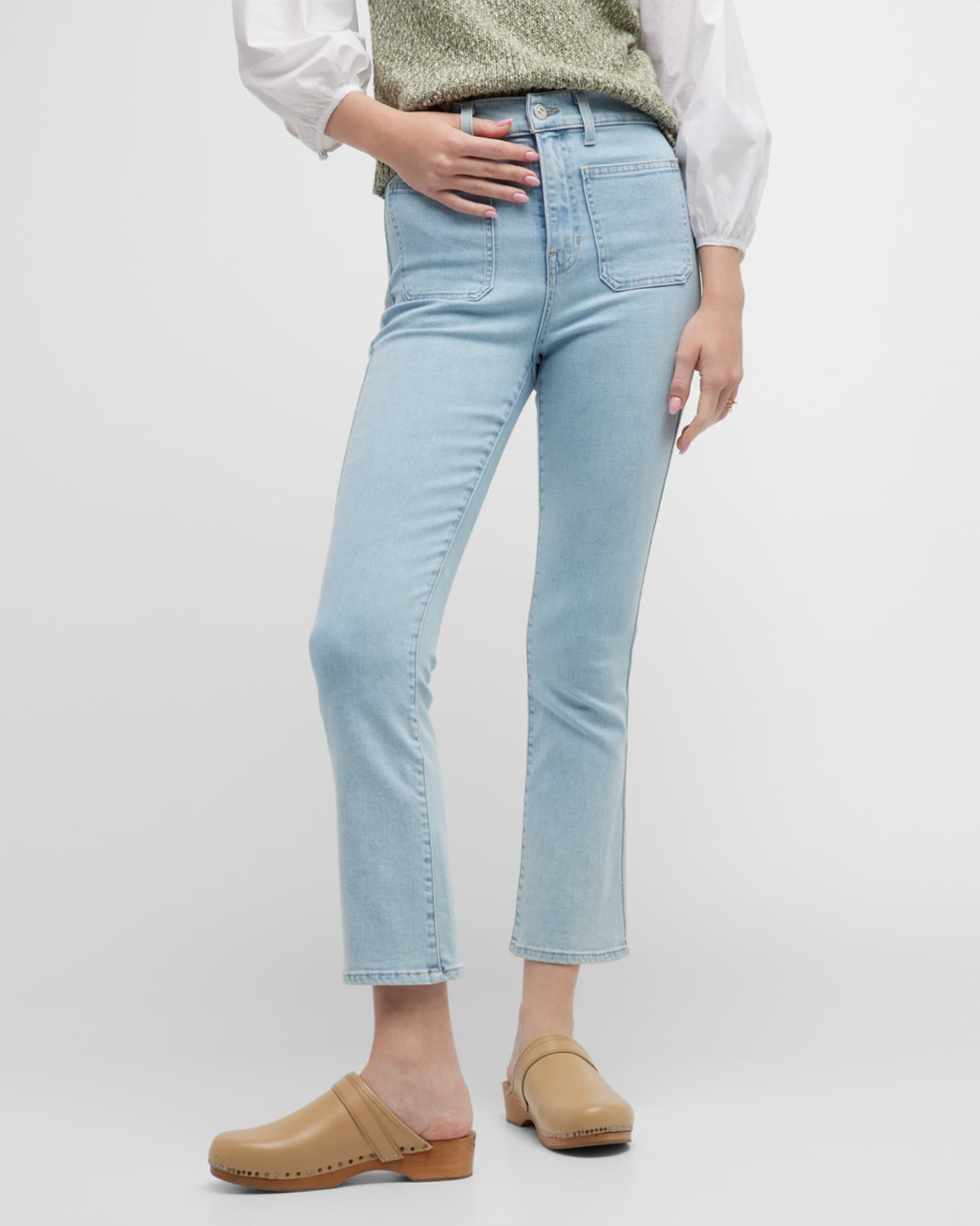 Veronica Beard Carly Kick-Flare Jean | Patch Pockets | Extended | Get Reel