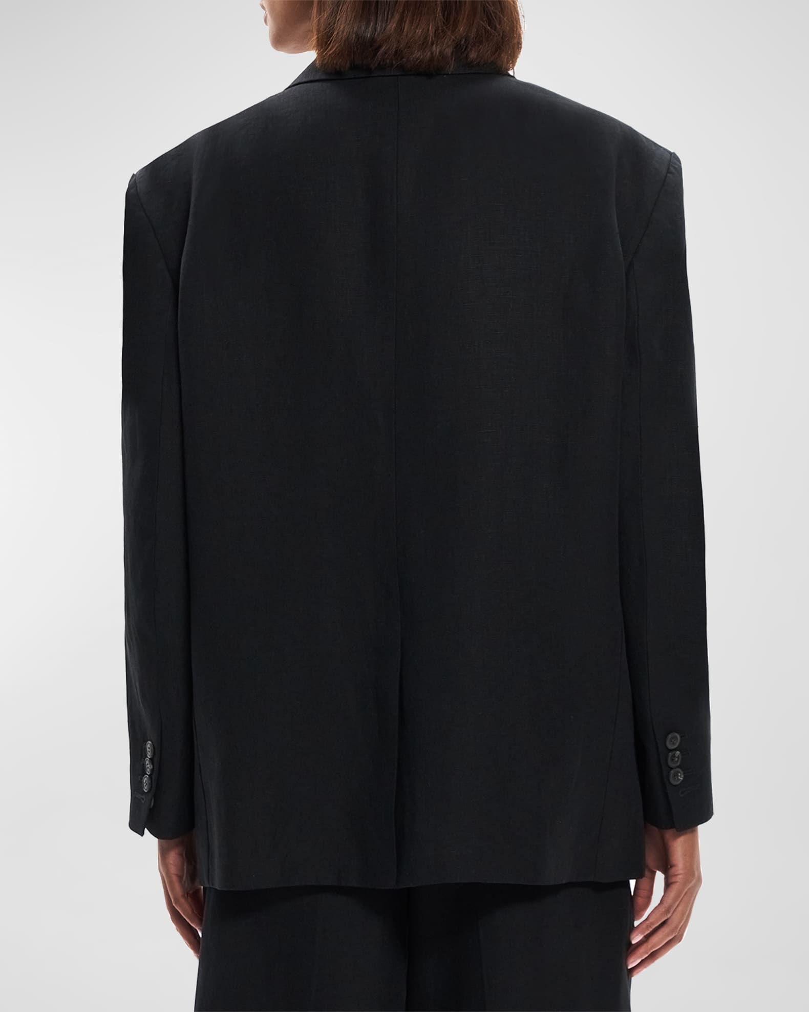 Theory Galena Boxy Oversized Linen Jacket | Neiman Marcus
