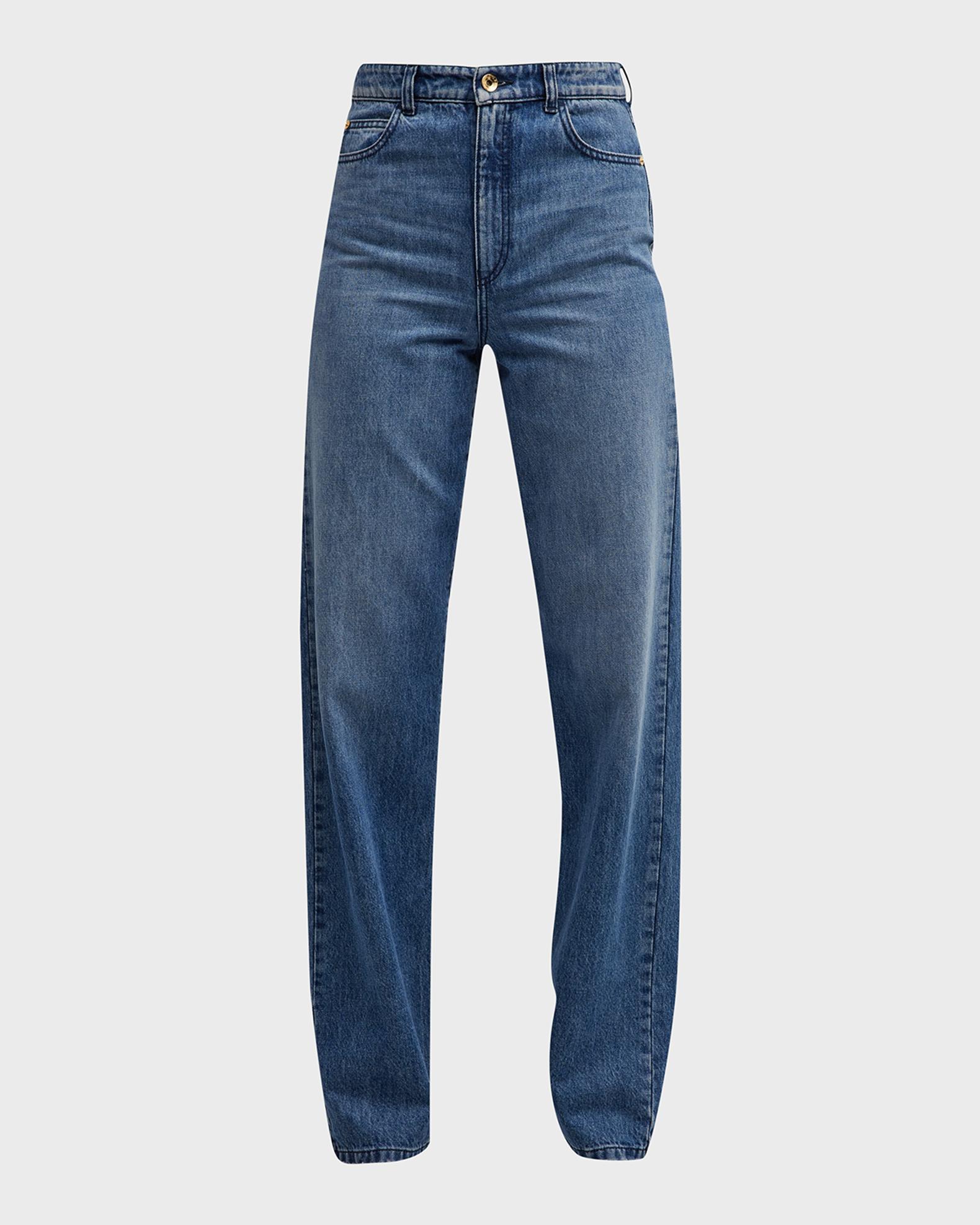 Emporio Armani Relaxed Straight-Leg High-Rise Jeans | Neiman Marcus