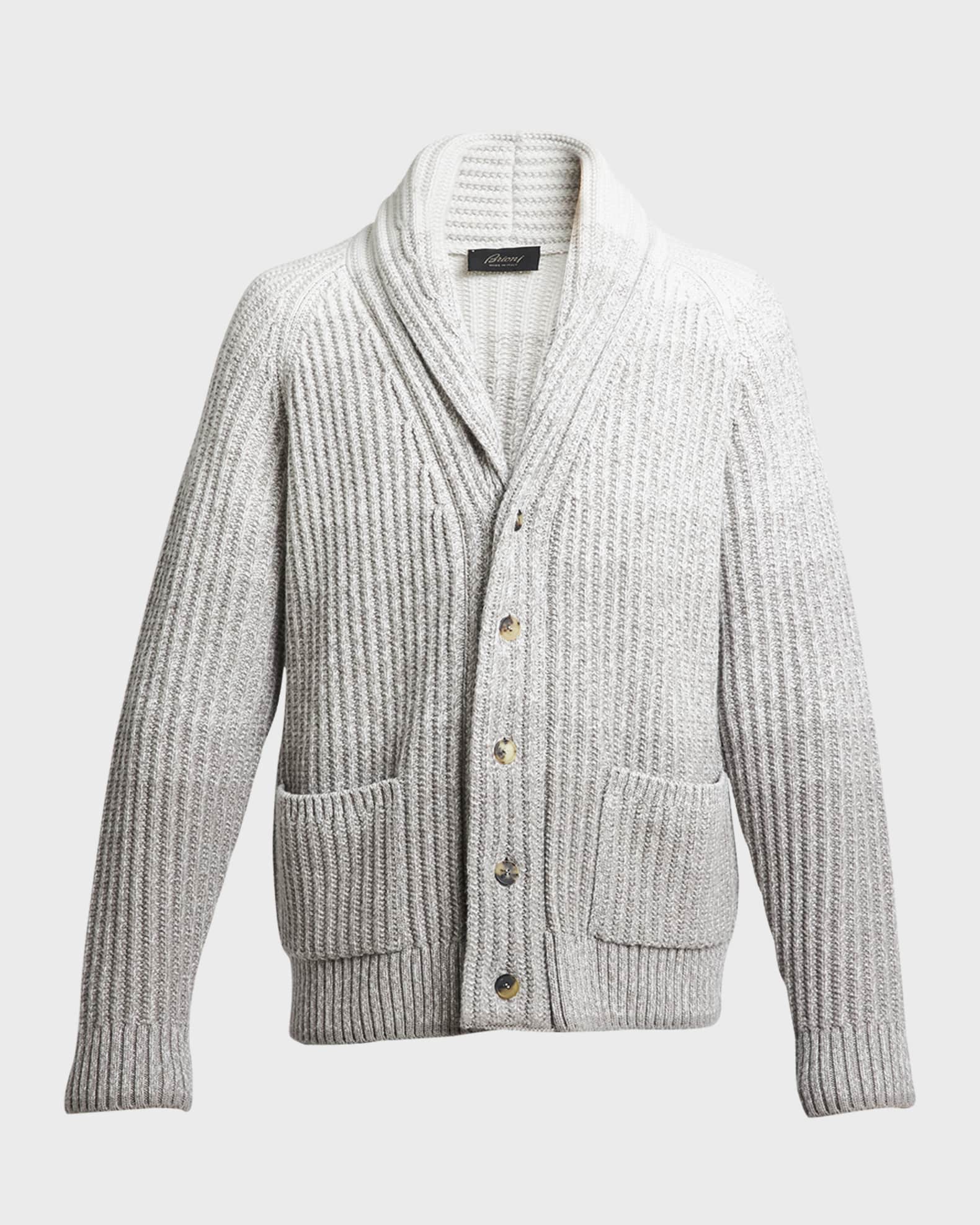 Men s Degrade Rib Knit Cardigan