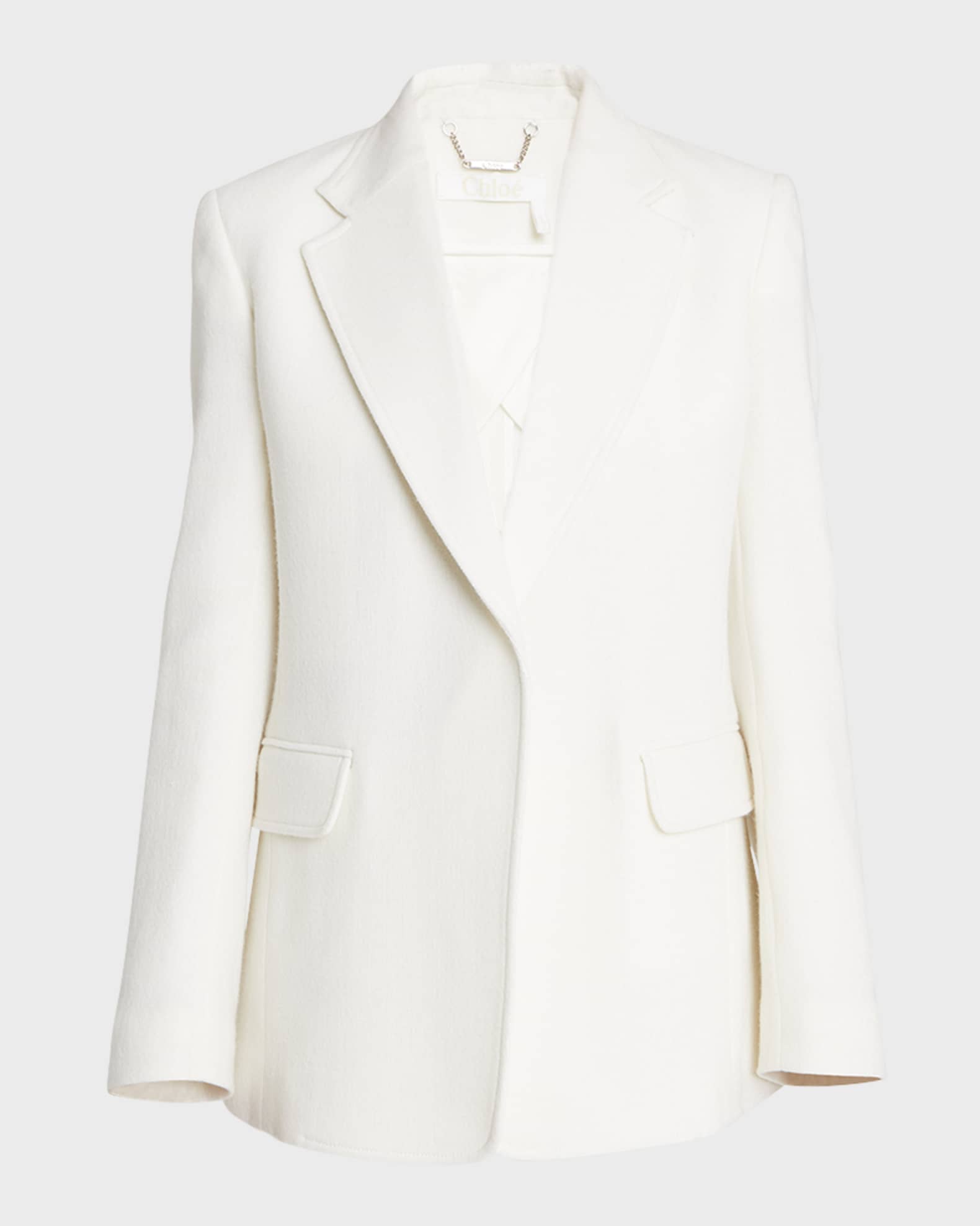 Chloe Rustic Wool Gauze Blazer Jacket | Neiman Marcus