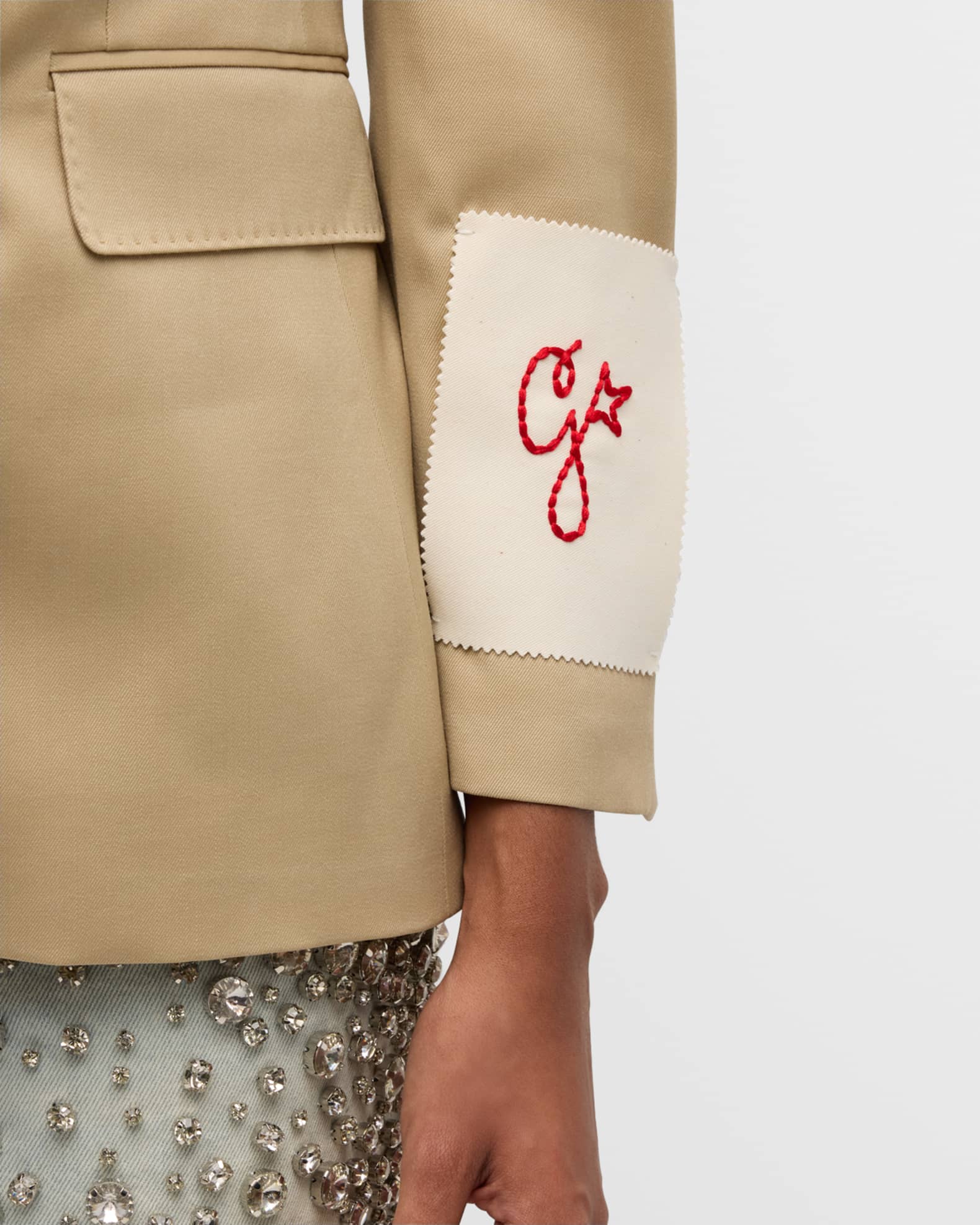 Golden Goose Men's Dave Double Breasted Blazer Red