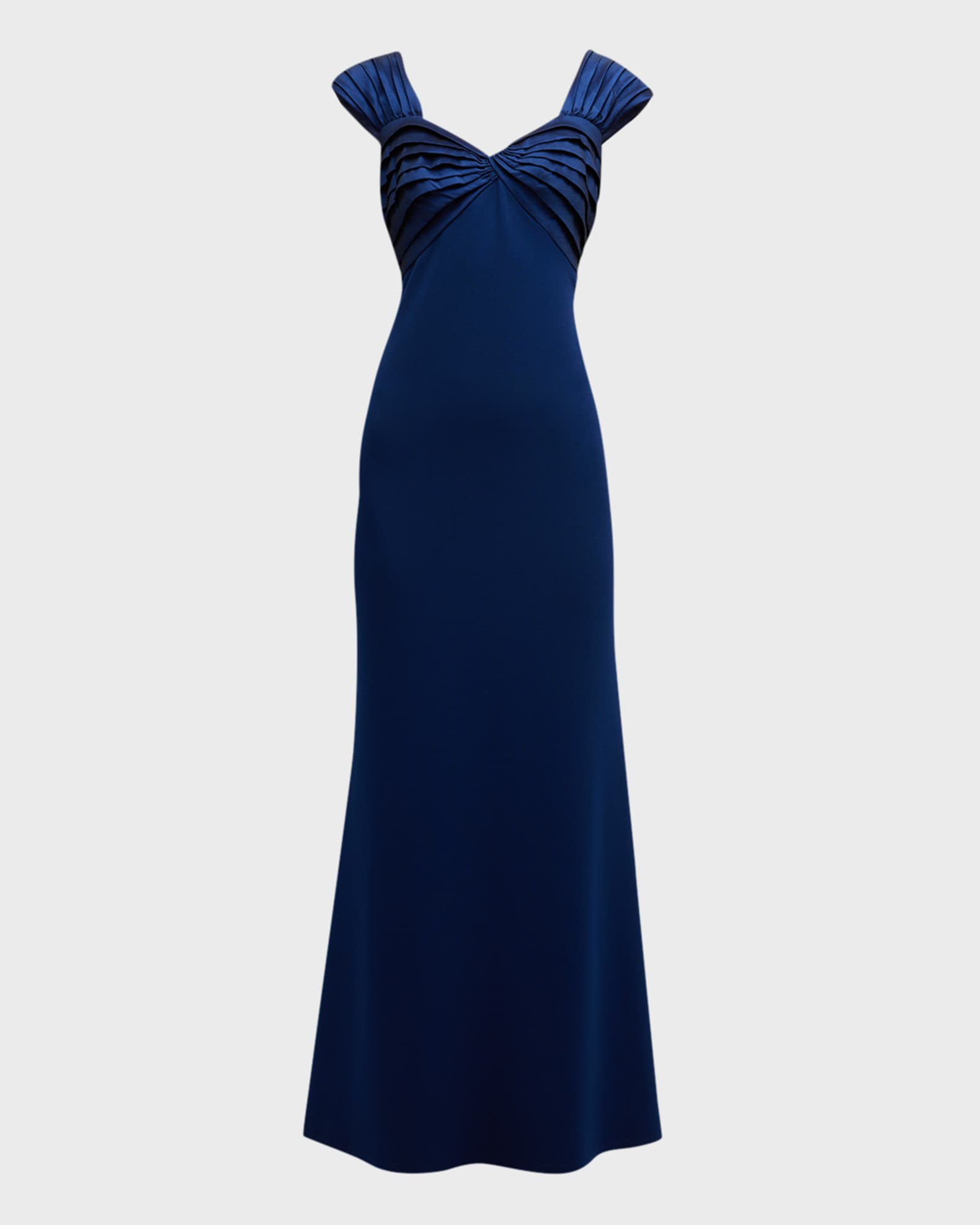 Sleeveless Draped A-Line Gown