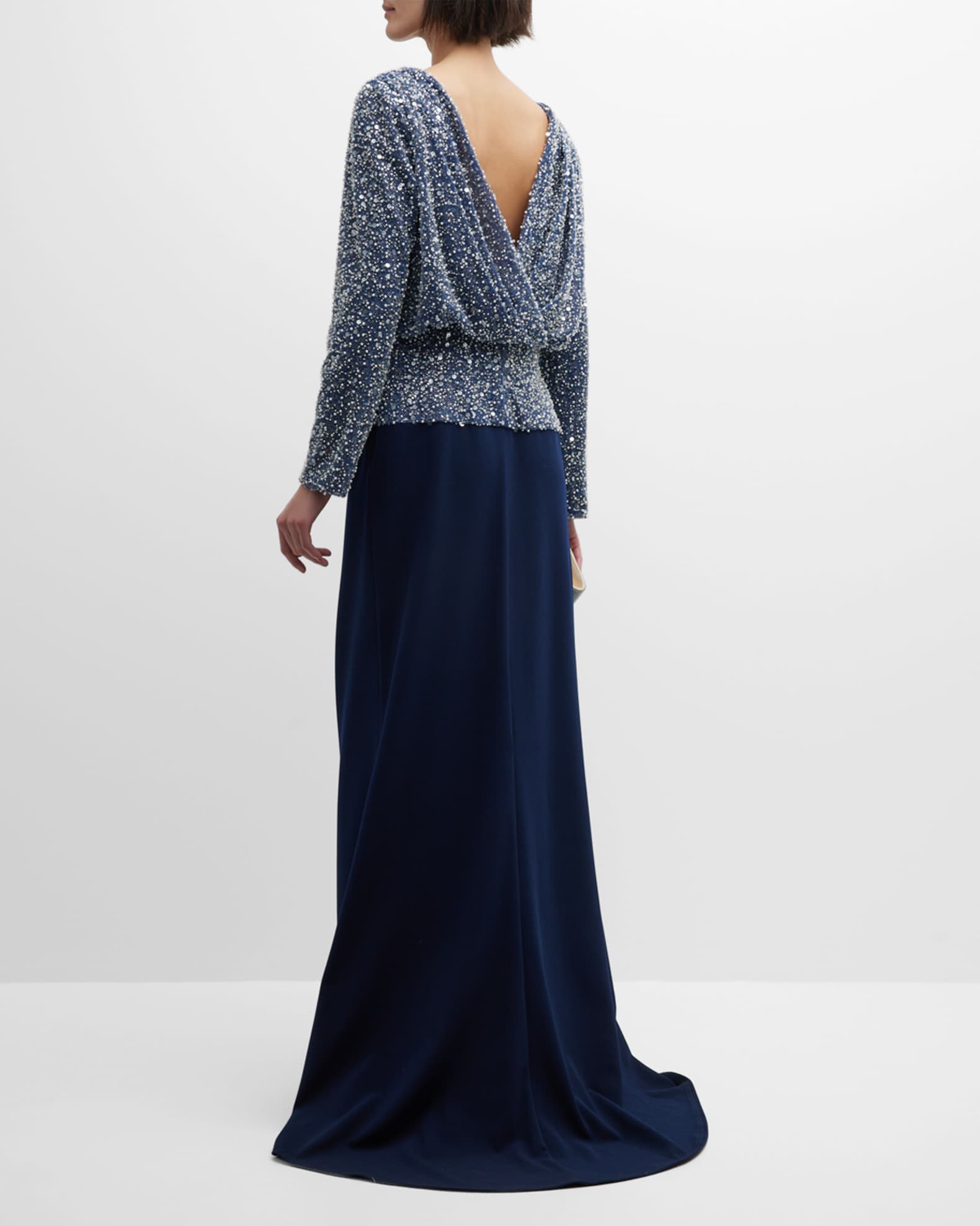Louis Vuitton Beaded Top Monogram Tile Maxi Dress