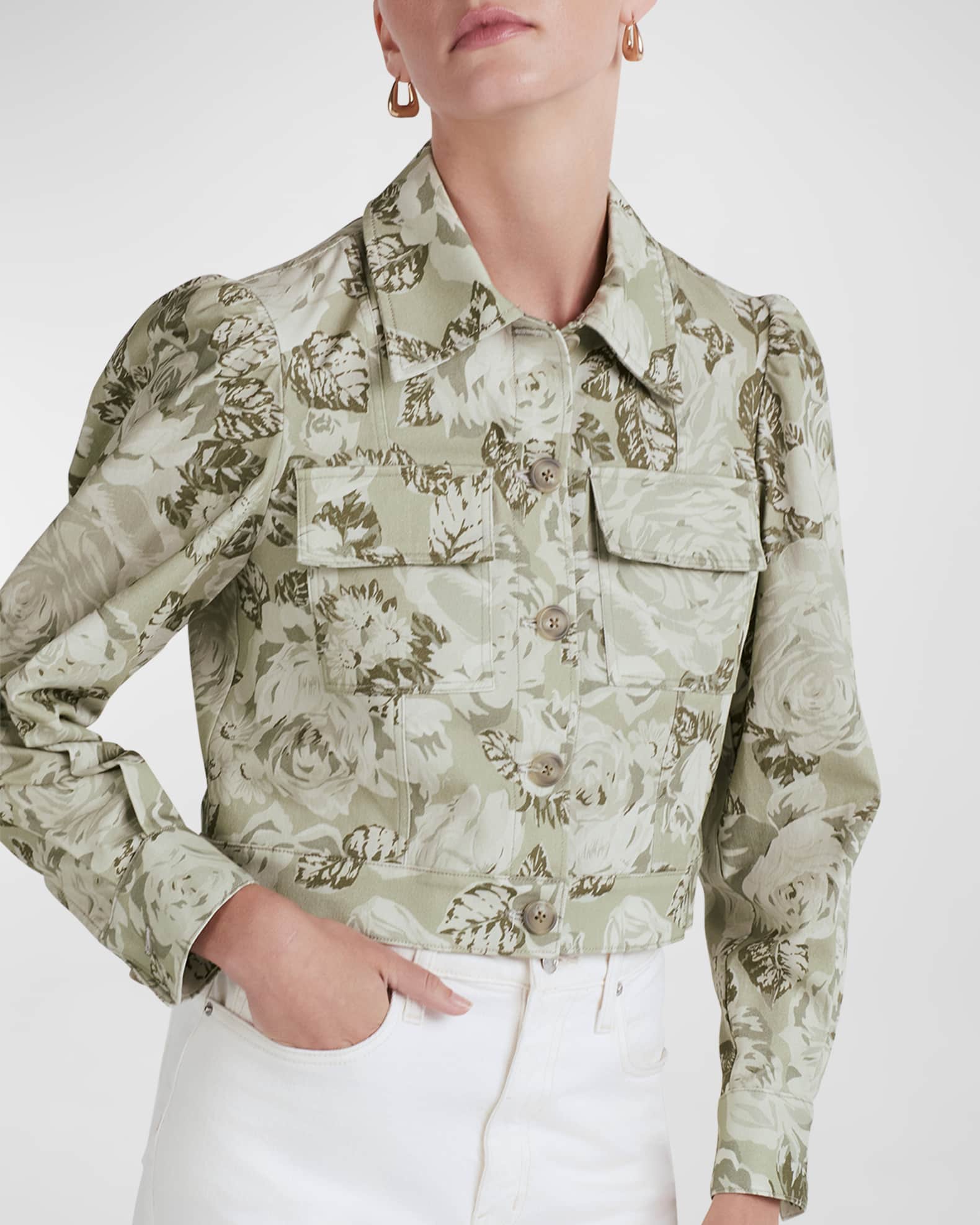 Floral utility jacket on sale