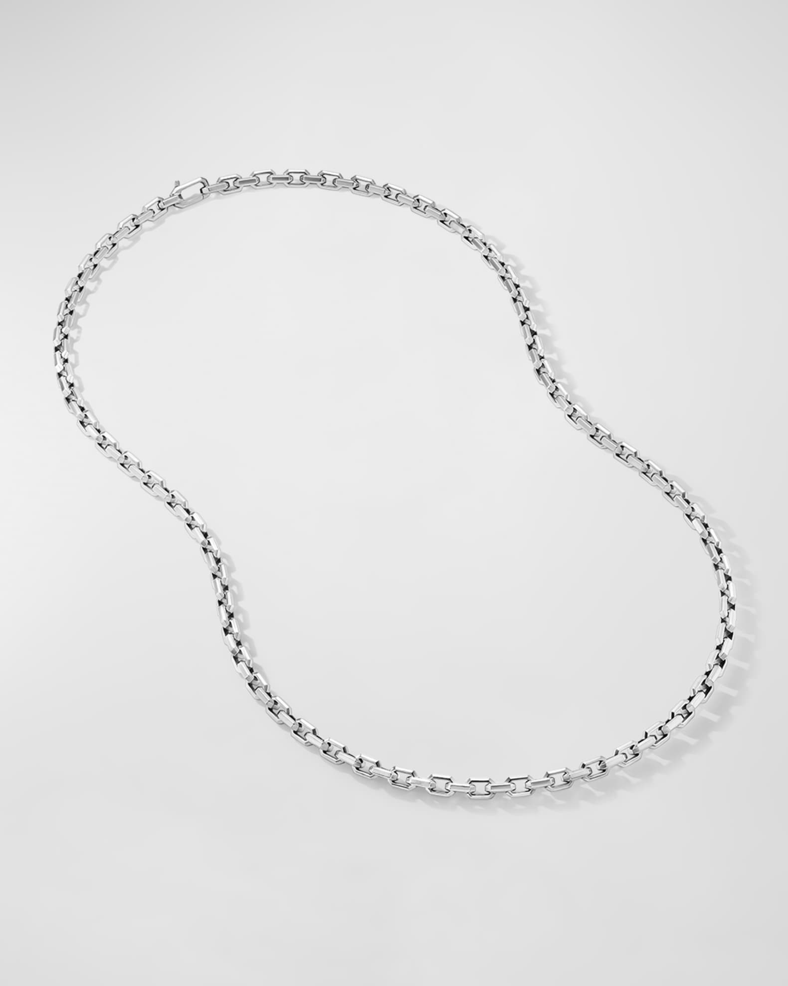 5.5mm Men's Streamline Heirloom Link Necklace in Silver 1