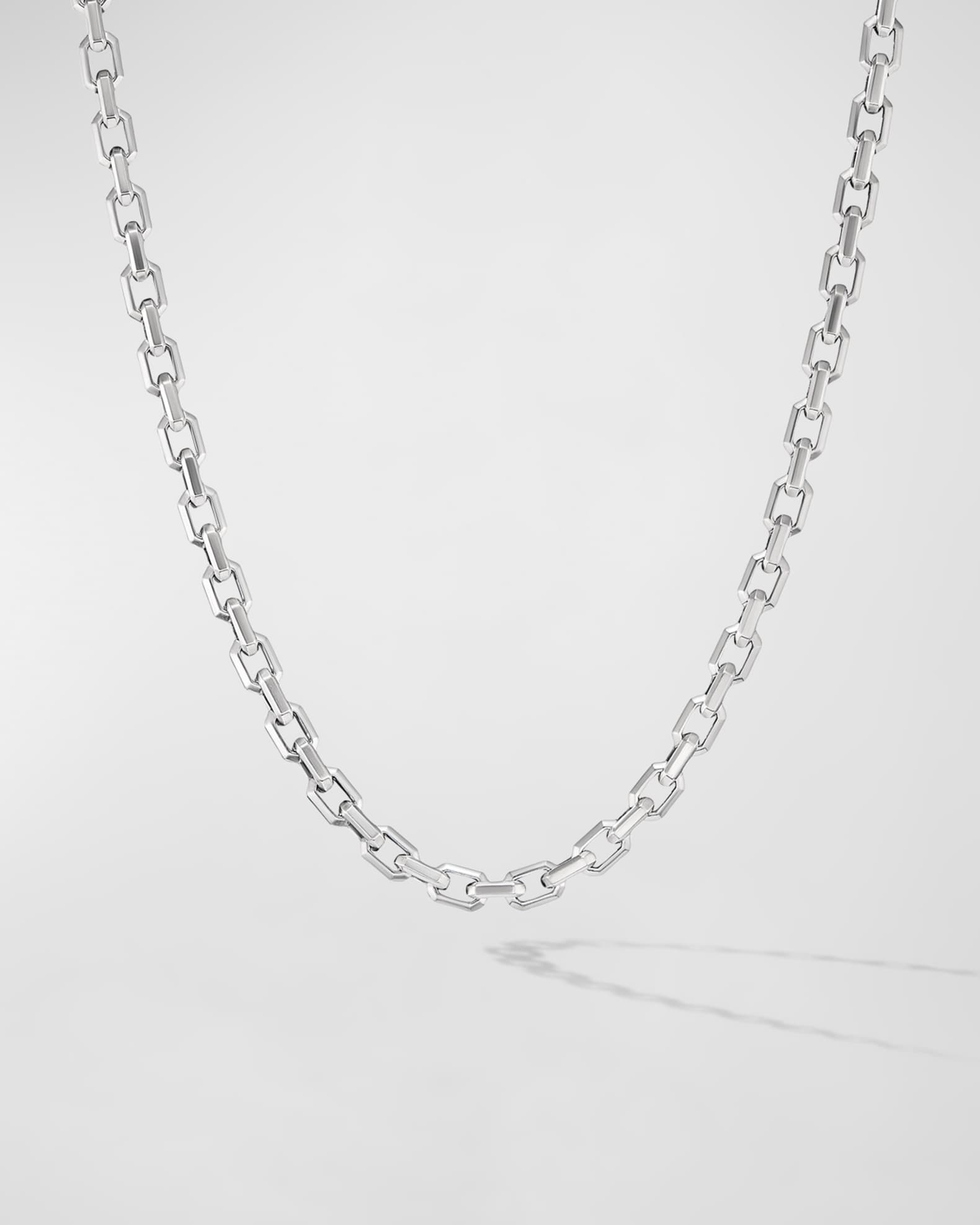 5.5mm Men's Streamline Heirloom Link Necklace in Silver 0