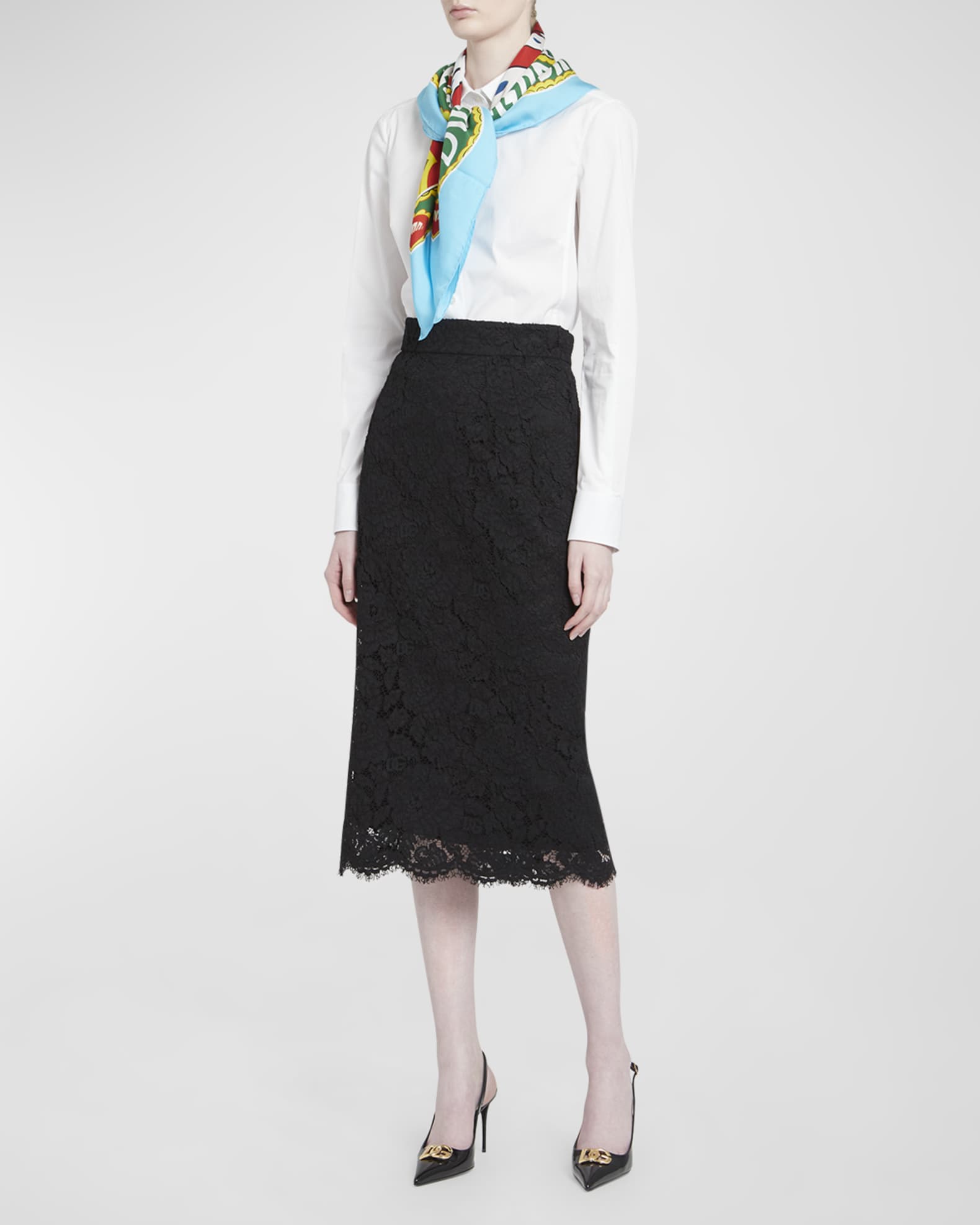 Dolce & Gabbana Multicolor Foulard Silk Halter Cropped Top