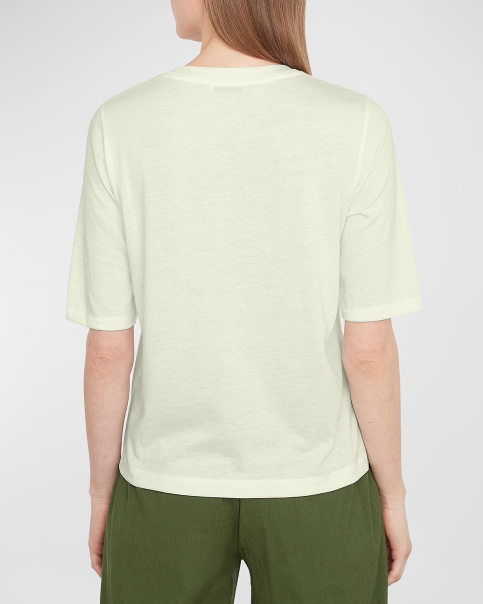 Vince Easy ElbowSleeve Crewneck TShirt Neiman Marcus