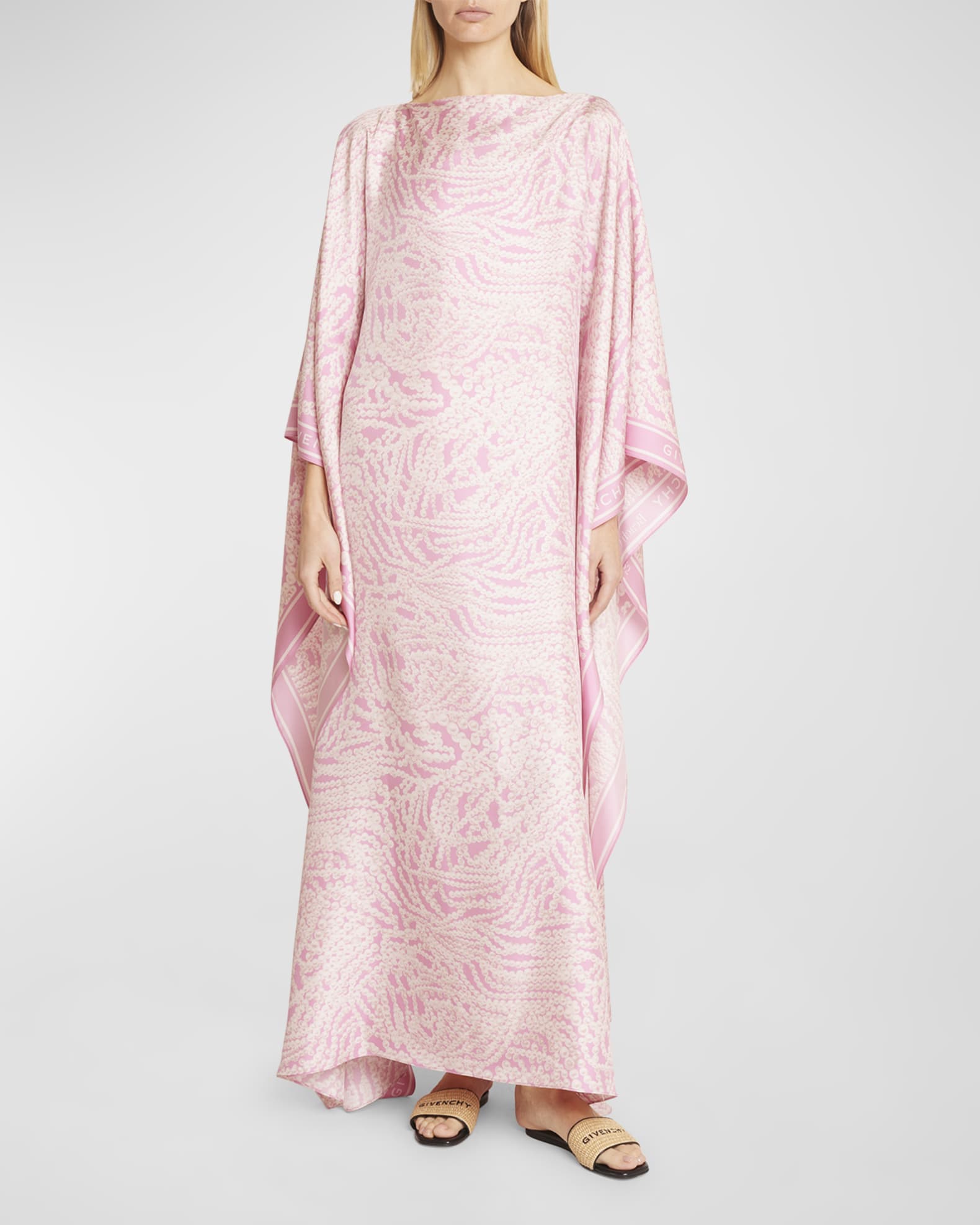 Cream Shine Pearl Kaftan Set main image 1