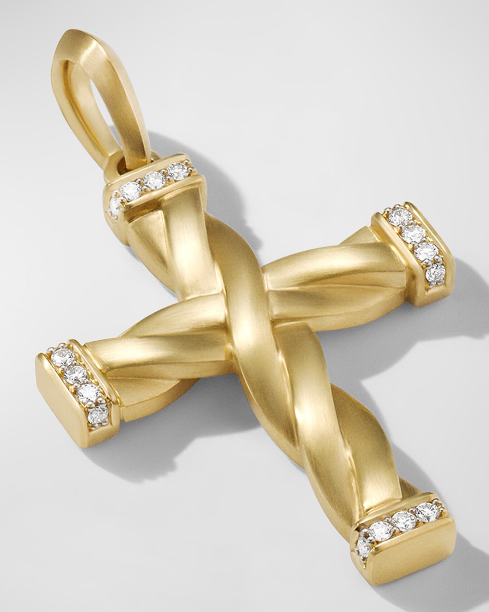 DY Helios Cross Pendant in 18K Gold, 36mm 1