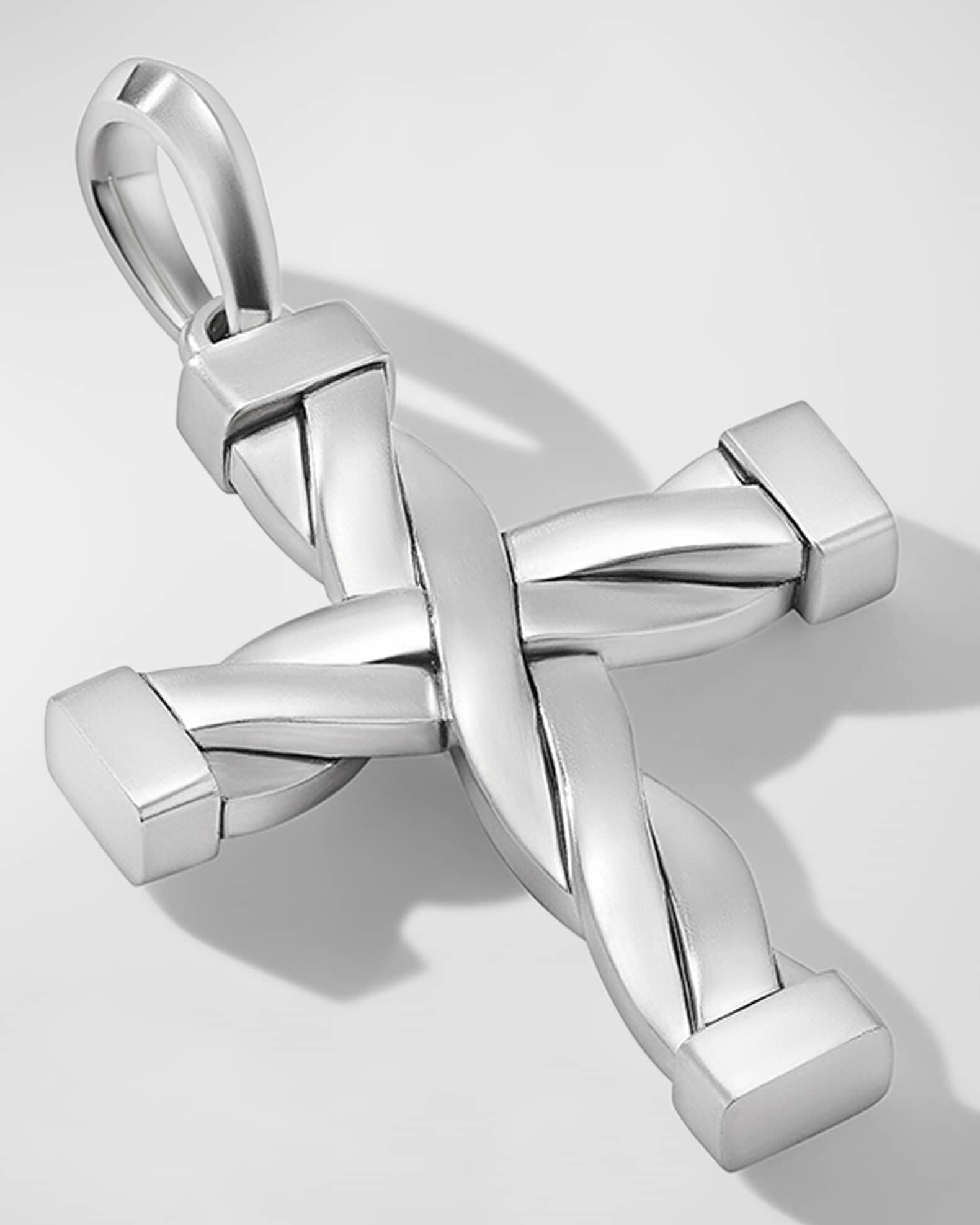 DY Helios Cross Pendant in Silver, 36mm 1
