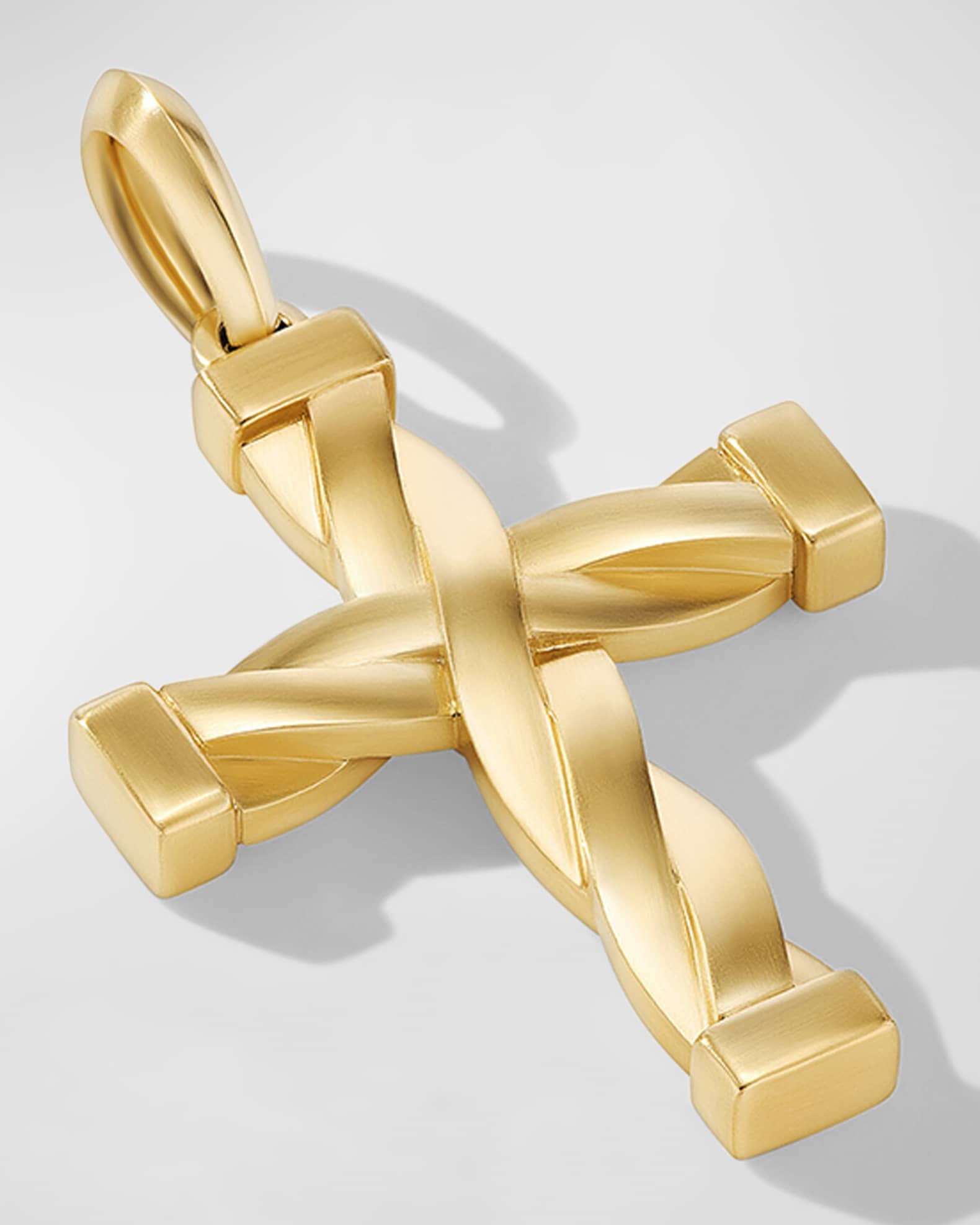 DY Helios Cross Pendant in 18K Gold, 36mm 1