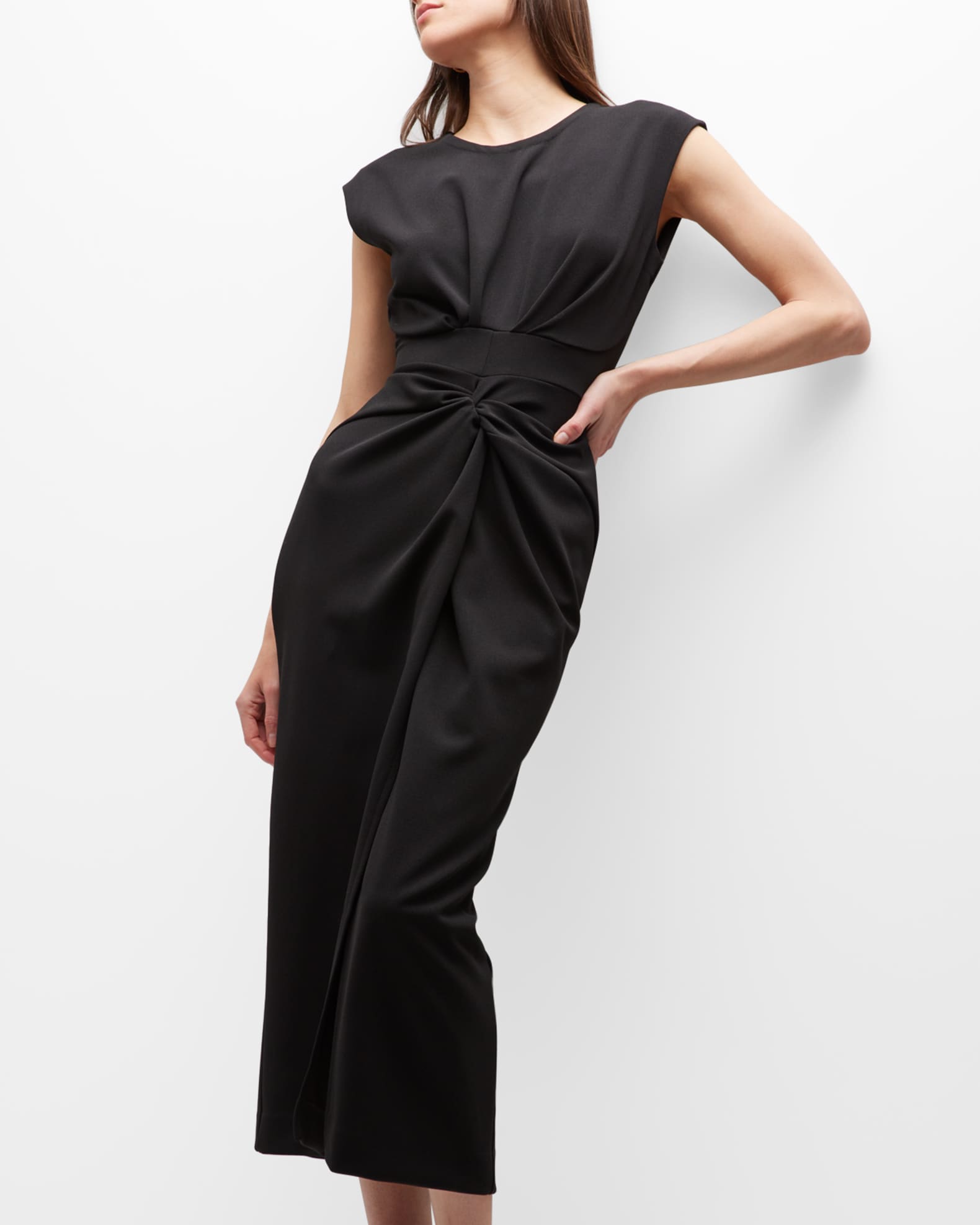 RYLAND MIDI DRESS, STARLIGHT NAVY ONCE AND FLORAL ENGINEERED KNIT DRESS