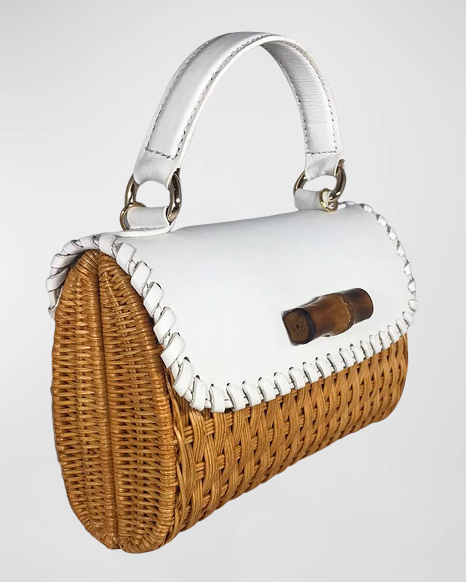 Serpui Eliza Rattan TopHandle Bag Neiman Marcus