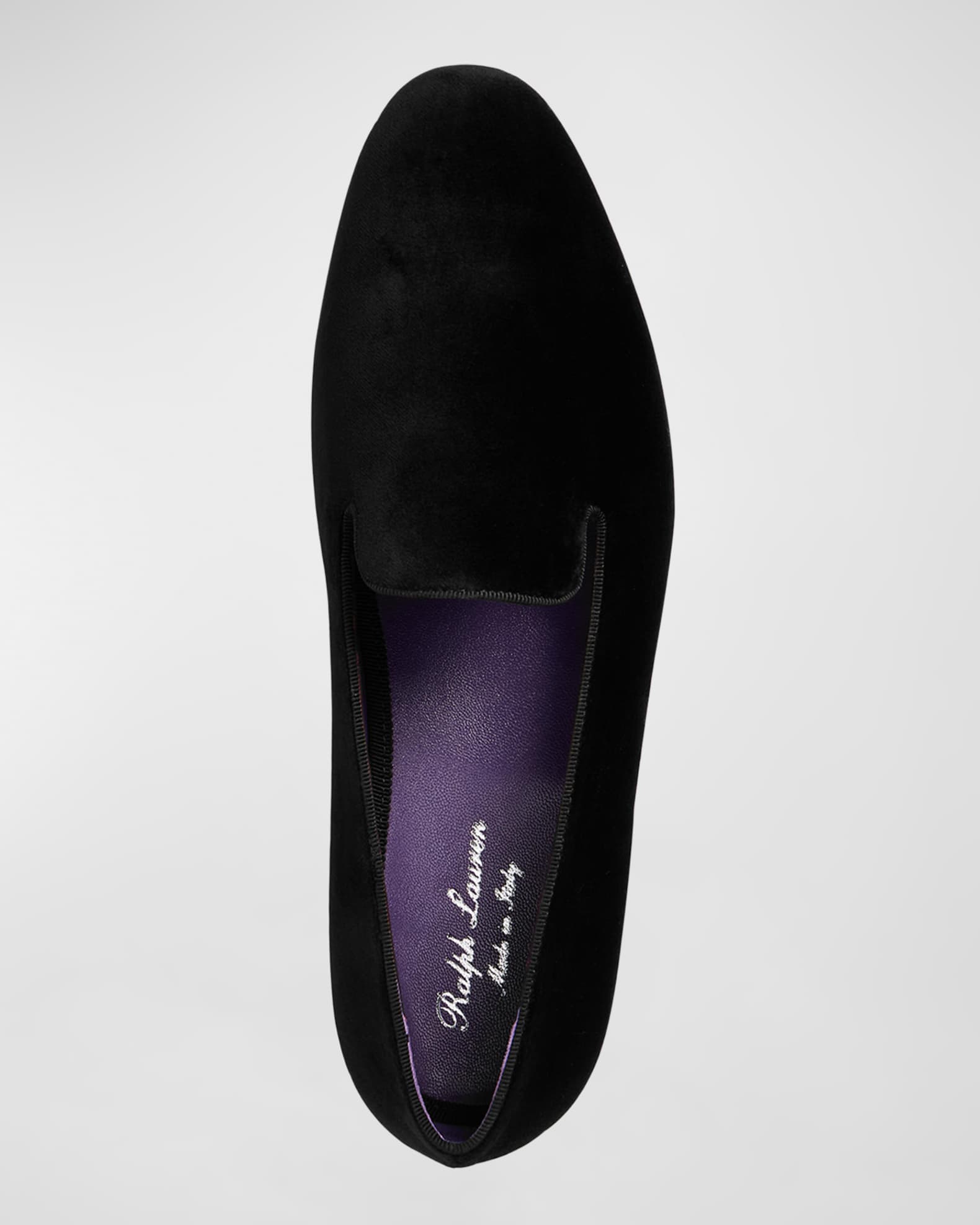 新品同様 Ralph Loafers Velvet Alonzo Men's Label Purple Lauren 靴
