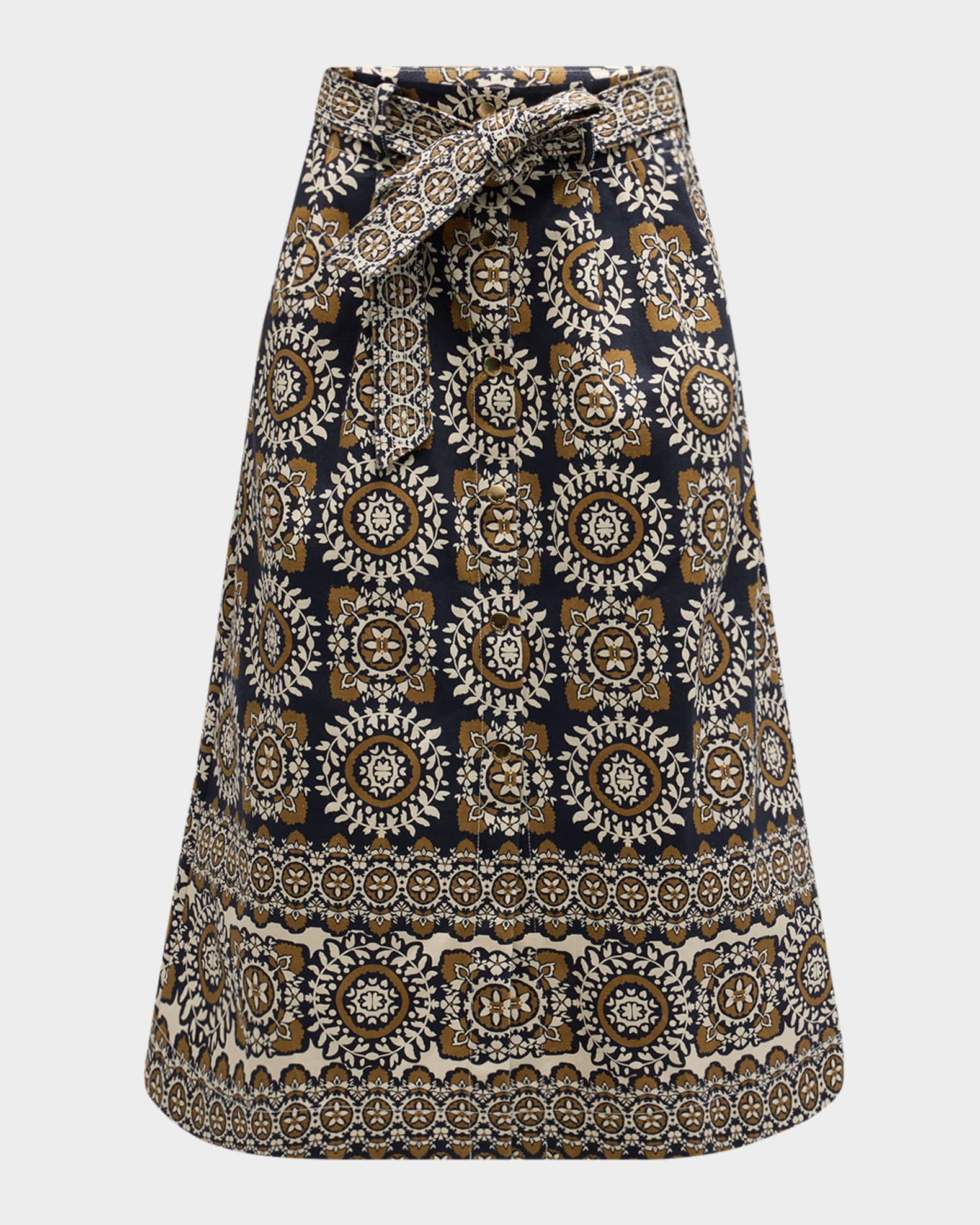 Tie belt midi skirt outlet