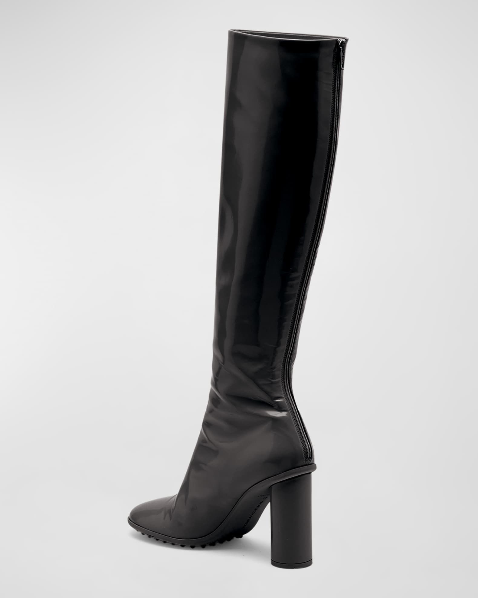 Bottega Veneta 90mm Atomic Lambskin Leather Boots | Neiman Marcus