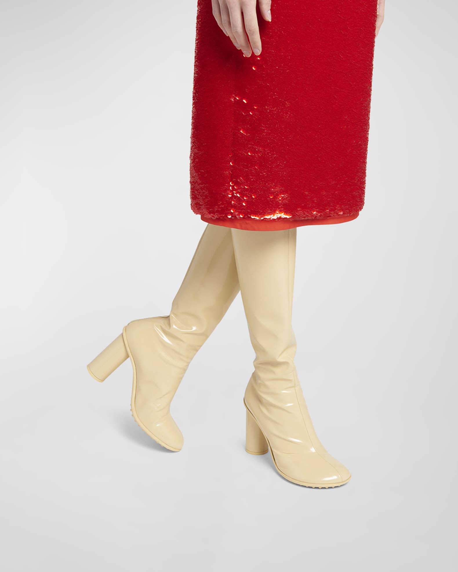 Lambskin leather boots online