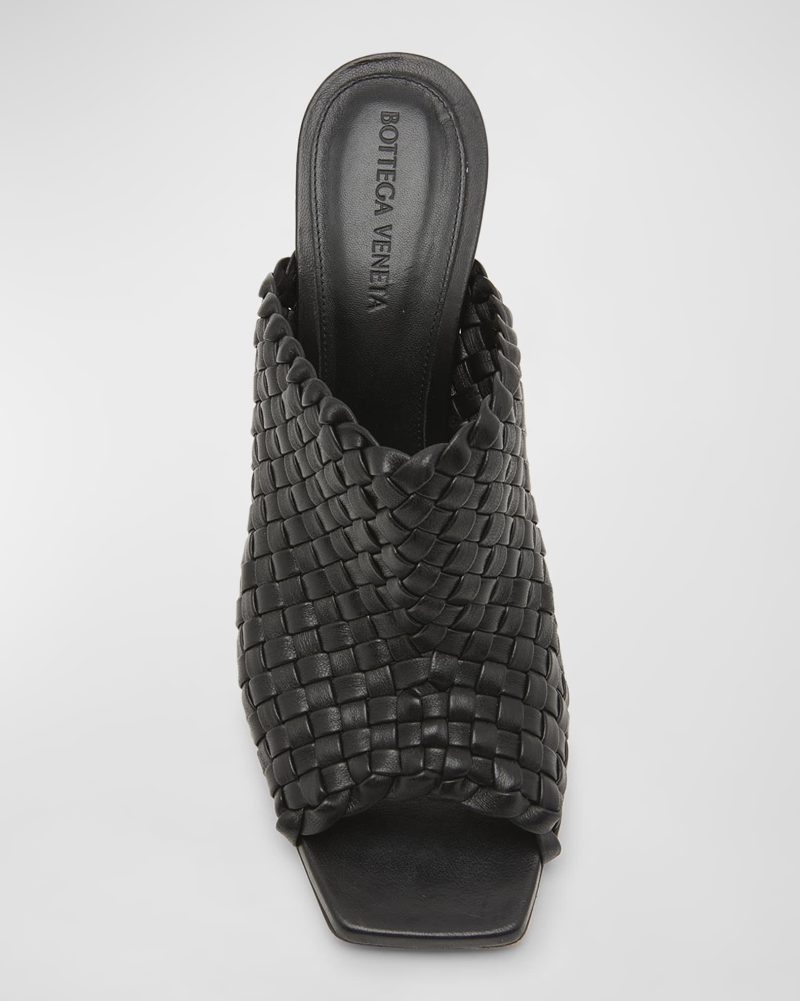 Bottega Veneta 90mm Mini Weave Nappa Leather Knot Mule