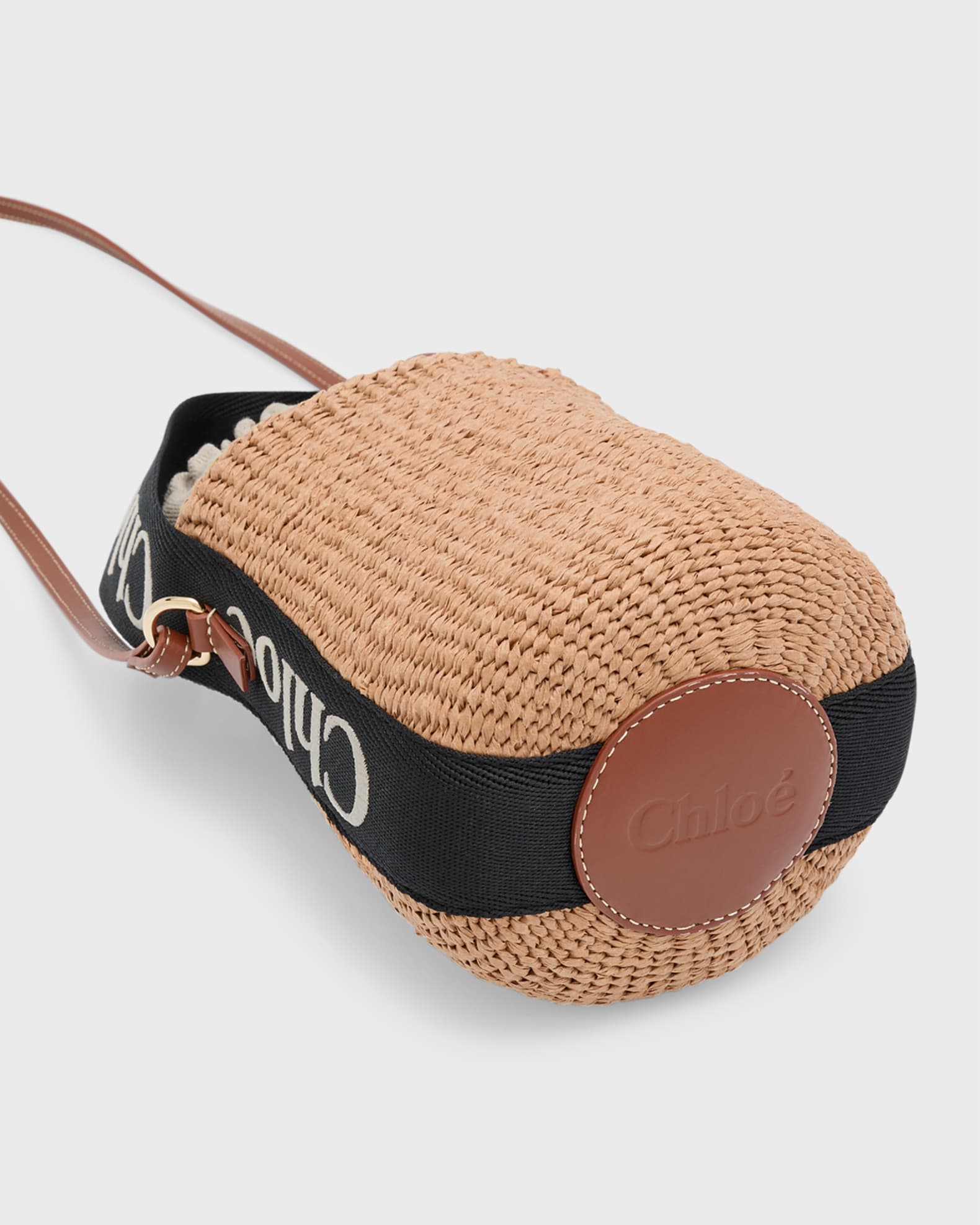 Woody Small Mifuko Basket Bag with Logo Webbing 1