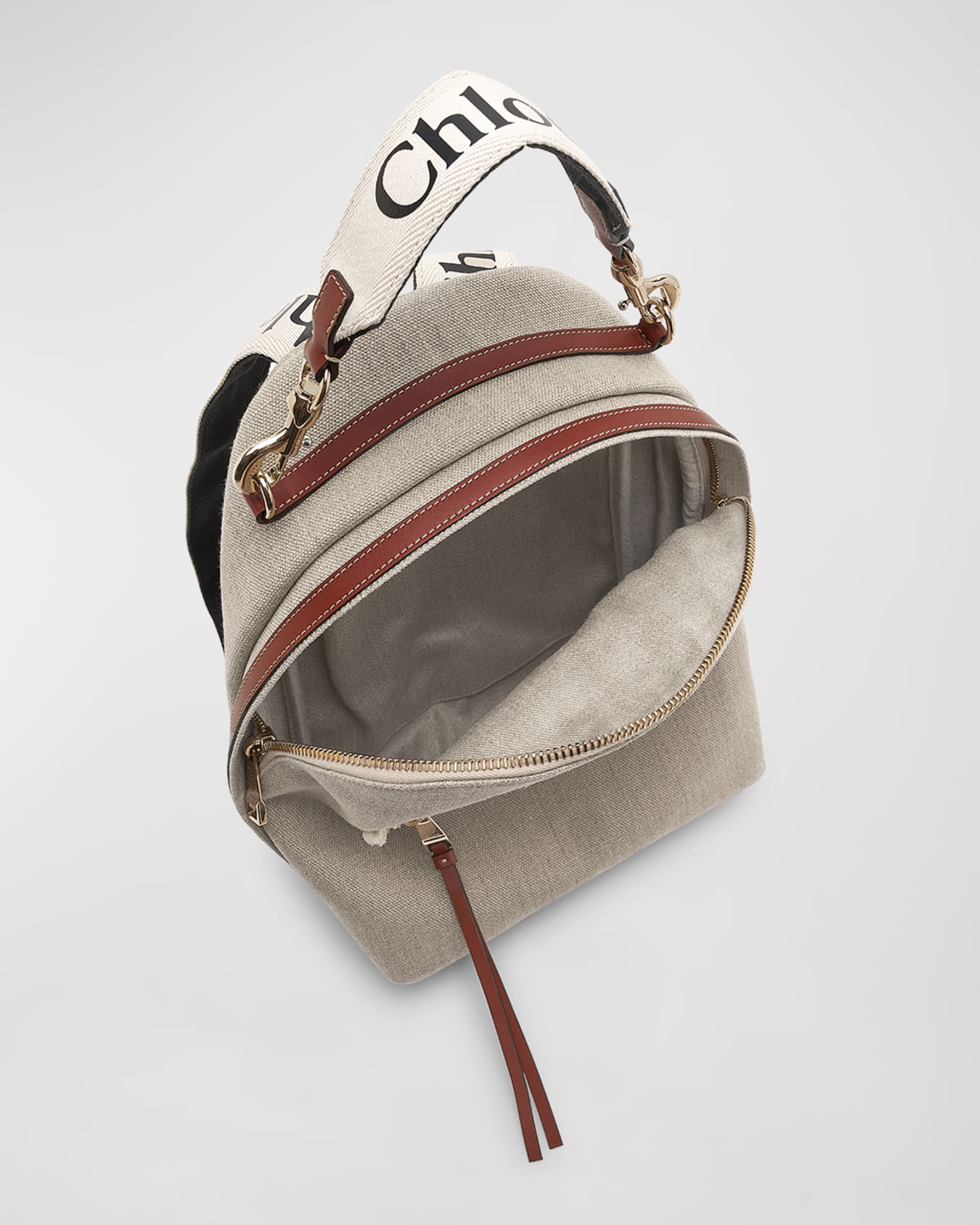 CHLOÉ, Woody Linen Canvas Backpack, Women