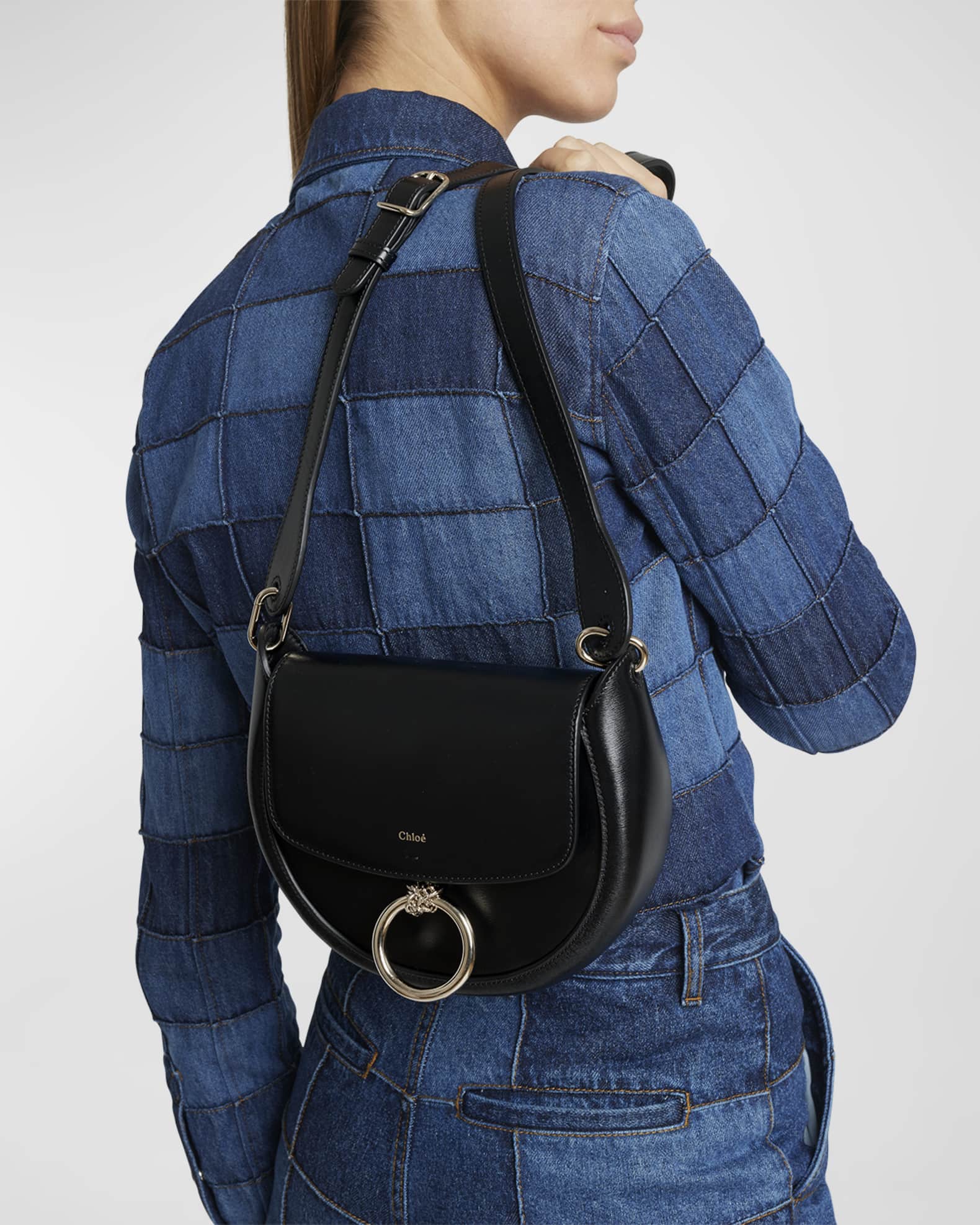 Chloe Arlene Leather Saddle Crossbody Bag Neiman Marcus