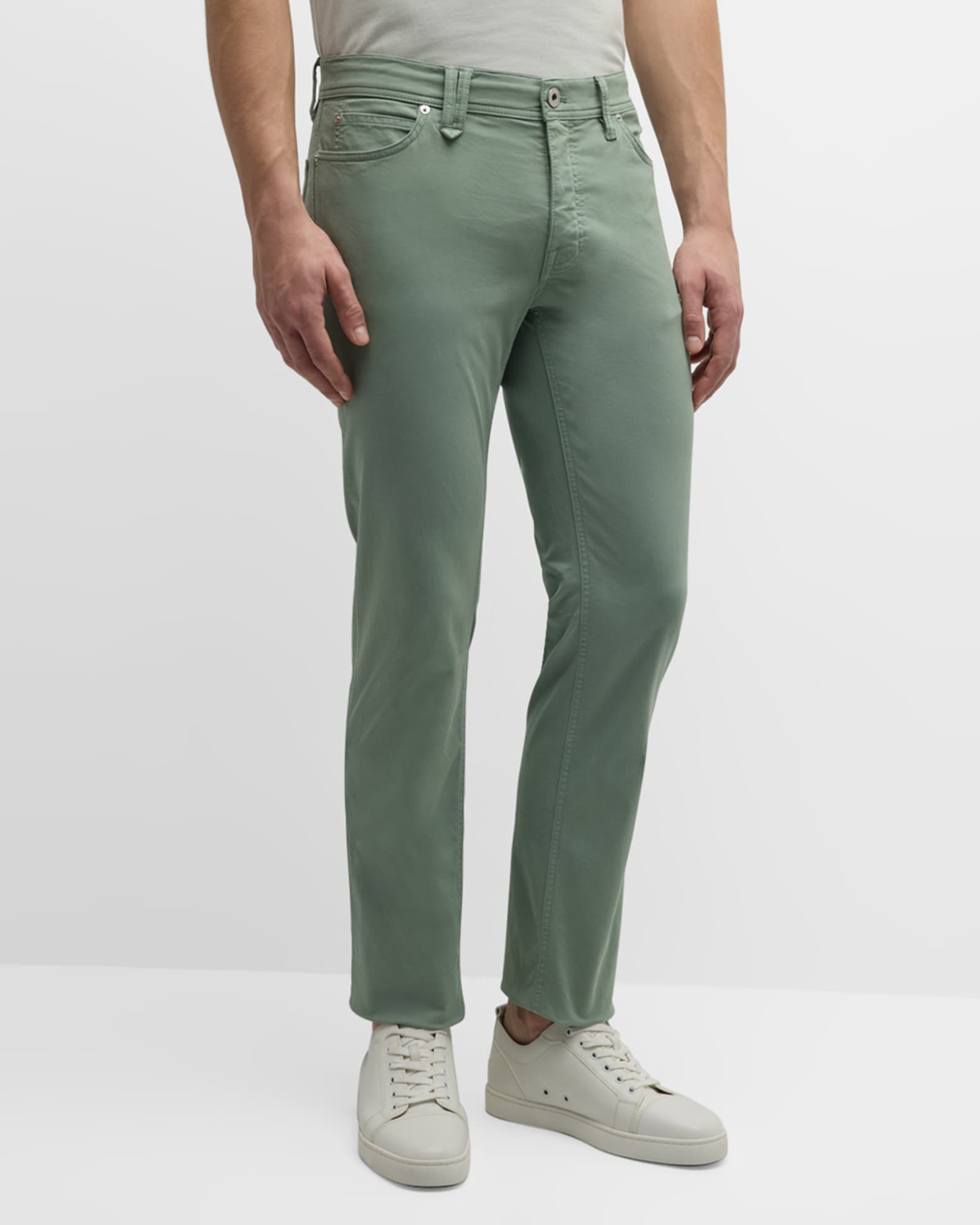 Men's Cotton-Stretch 5-Pocket Pants - Thumbnail 2