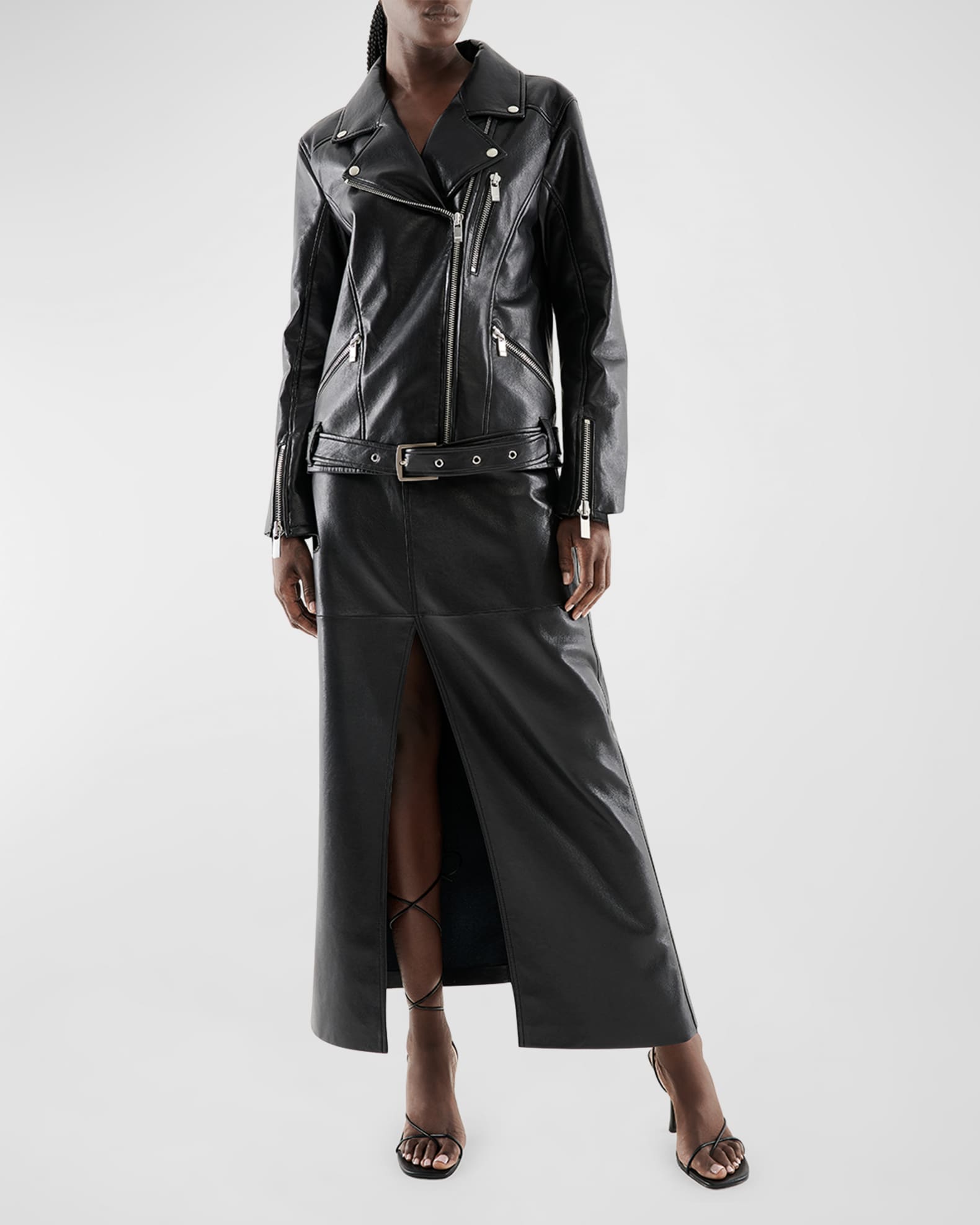 Brando Recycled Leather Boyfriend Jacket  1