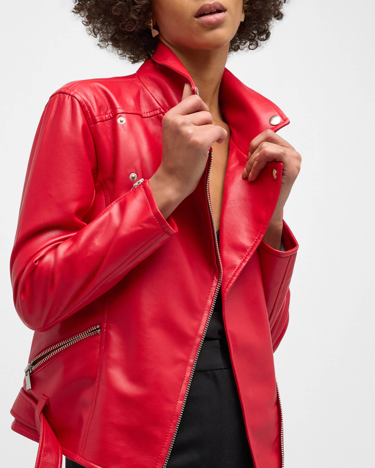 AS by DF Brando Recycled Leather Boyfriend Jacket Neiman Marcus