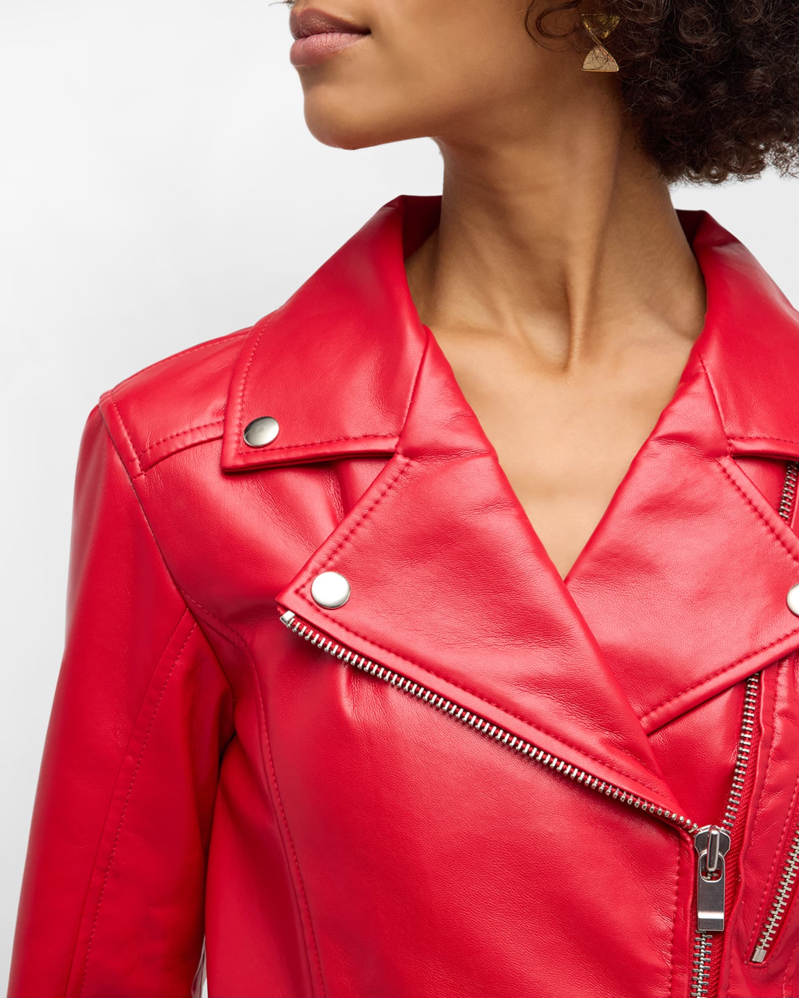 AS by DF Brando Recycled Leather Boyfriend Jacket Neiman Marcus