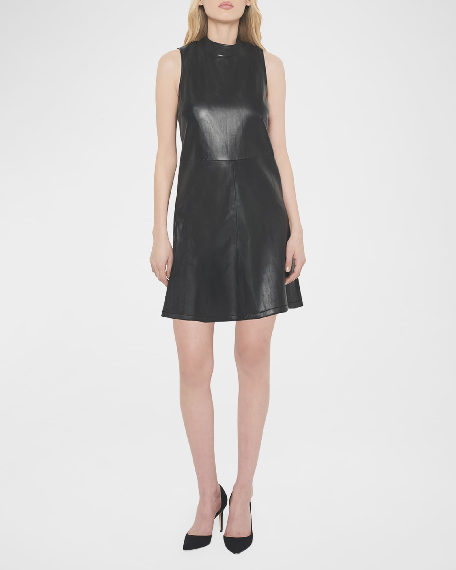 Crawford Upcycled Leather Mini Dress  1