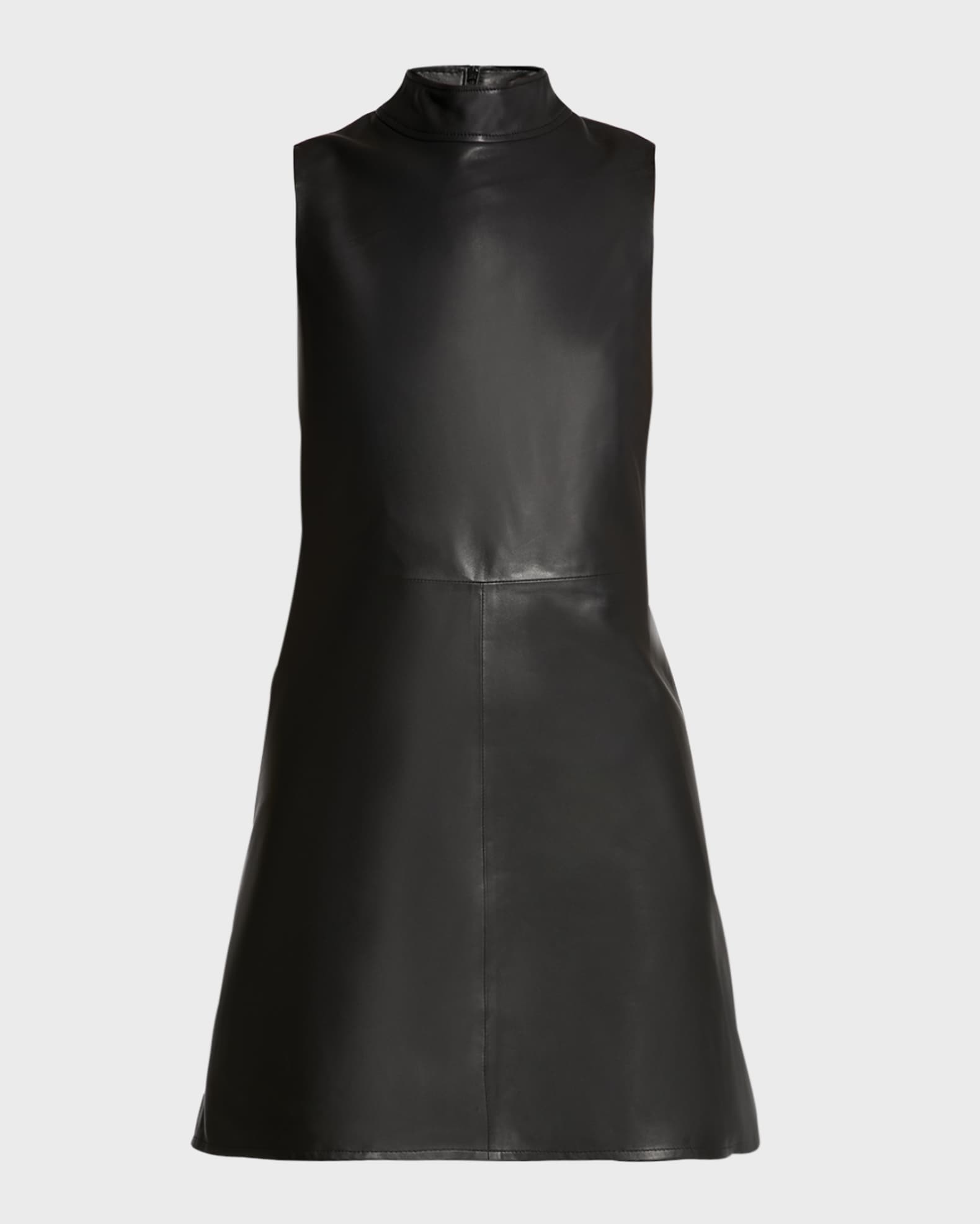 Crawford Upcycled Leather Mini Dress  0