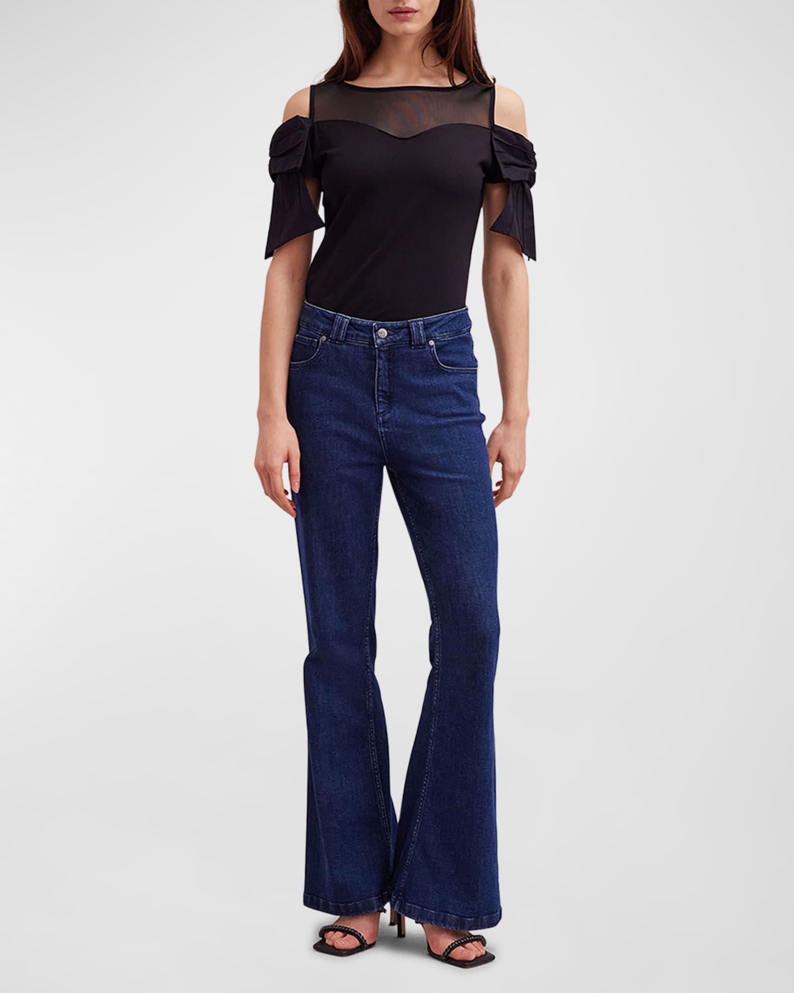 Virtyl Cold-Shoulder Bow-Sleeve T-Shirt 1