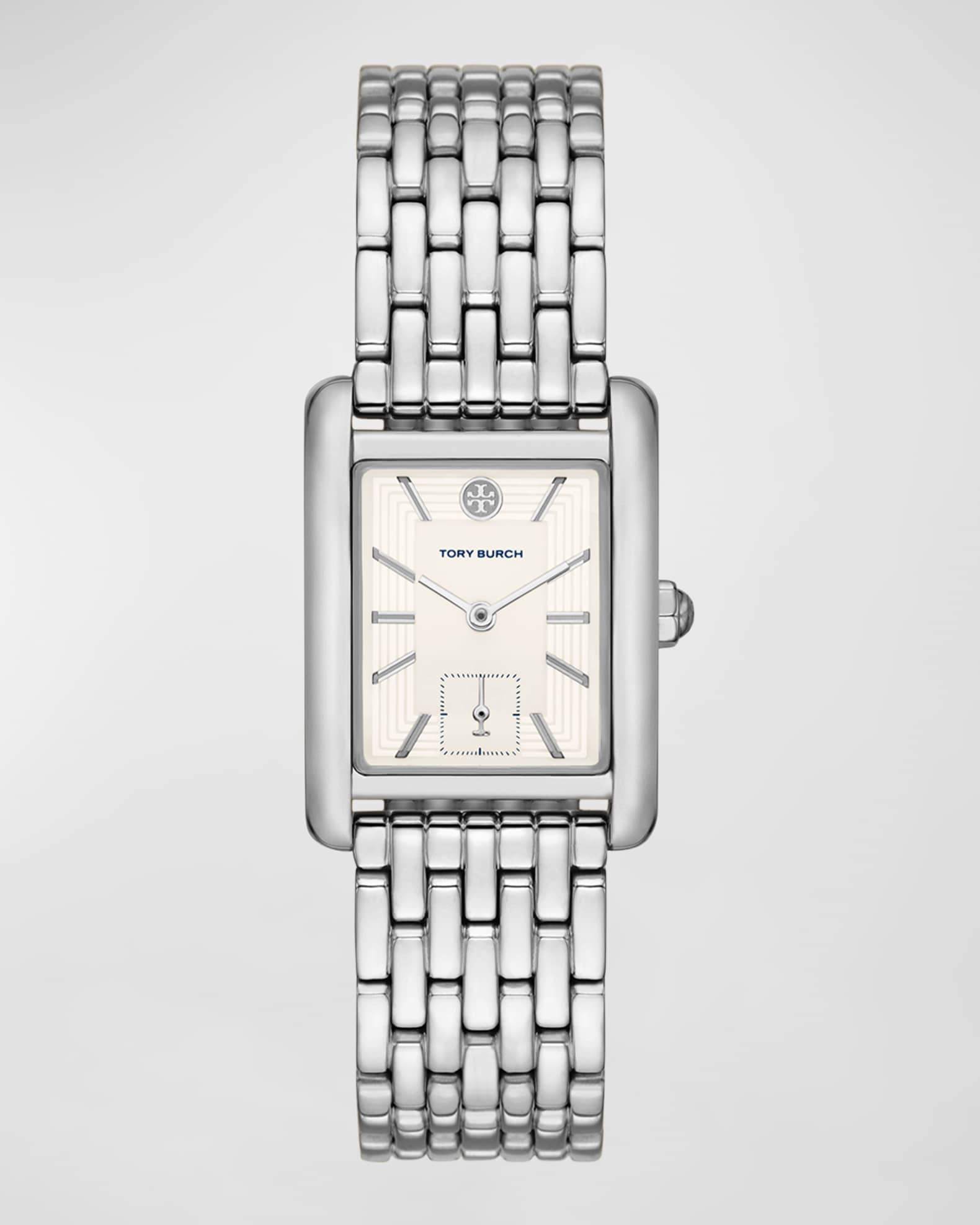 Tory Burch The Eleanor Three Hand Stainless Steel Watch Neiman Marcus