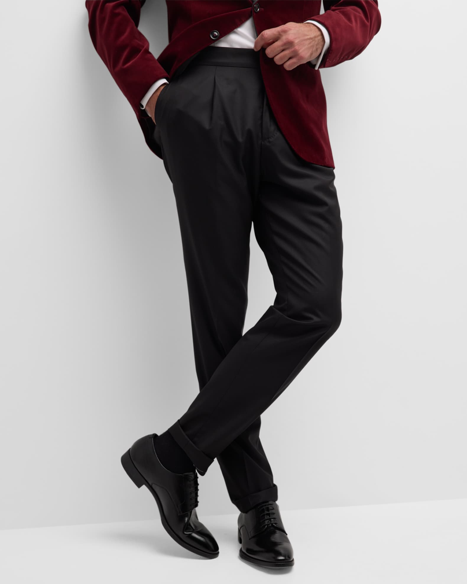 black dress trousers men Fendi - Hemp Pants - Black