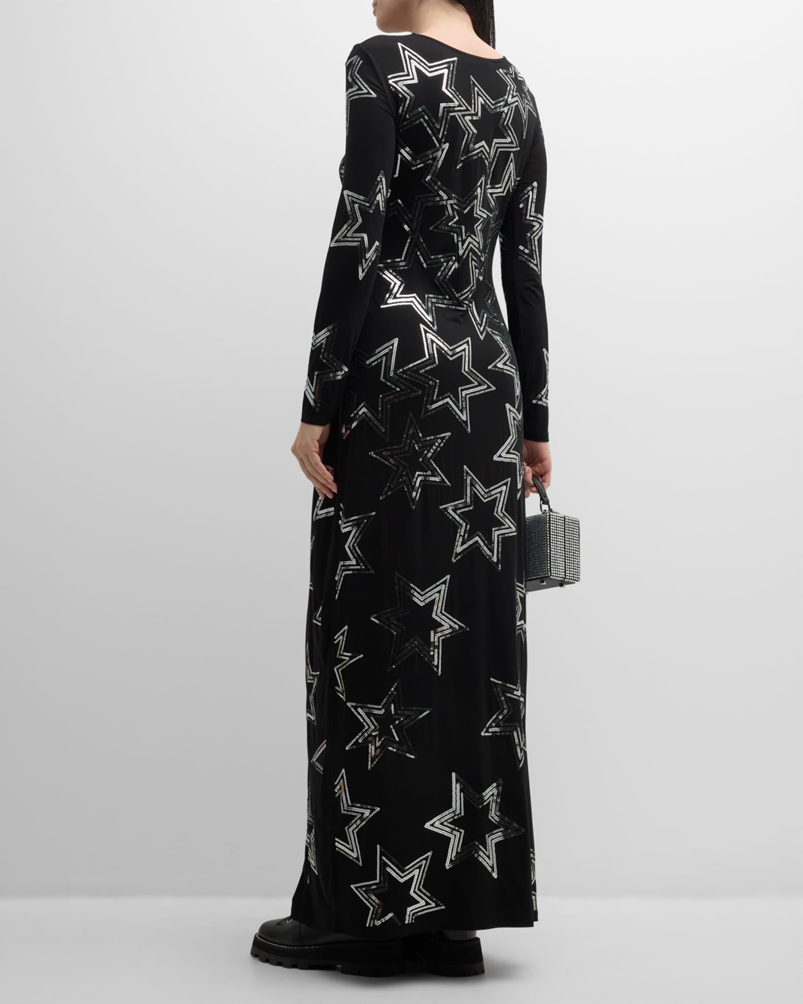 Rabanne Star Sequined Maxi Dress | Neiman Marcus