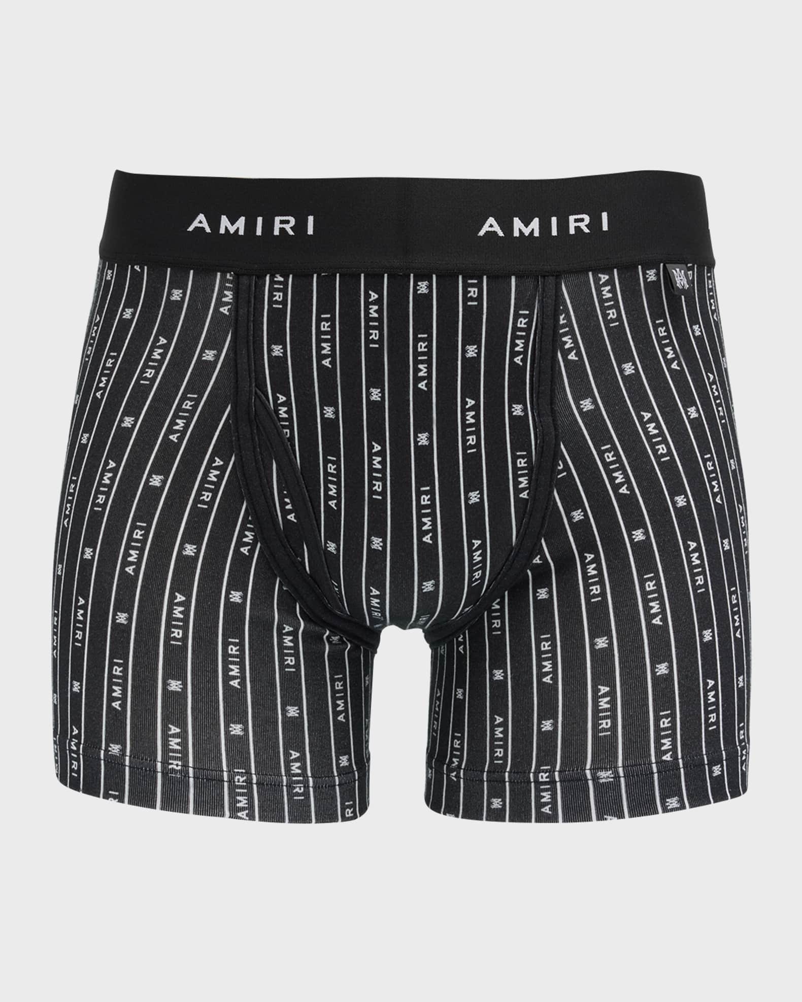 Amiri Men's Vertical Logo Cotton Boxer Briefs | Neiman Marcus