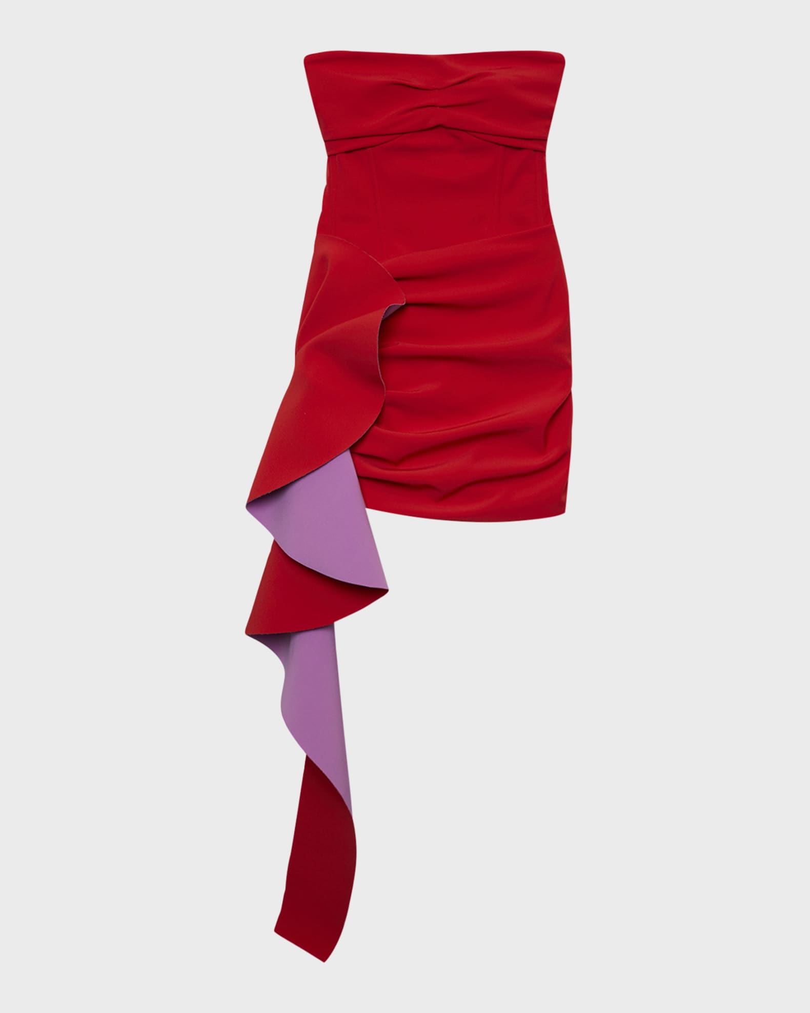 SIMKHAI Adina Cascade Bustier Mini Dress | Neiman Marcus
