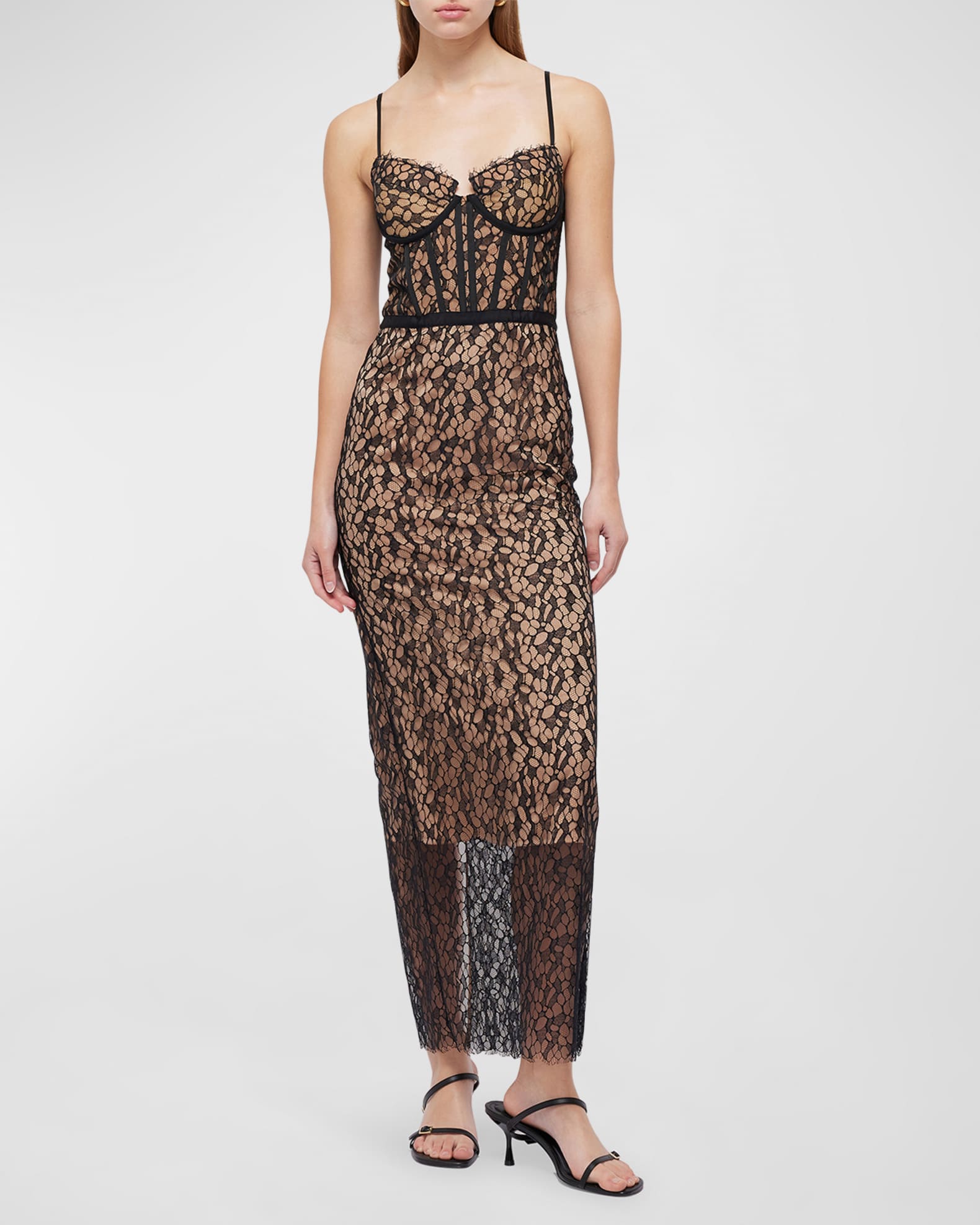 Ruth Lace Bustier Midi Dress