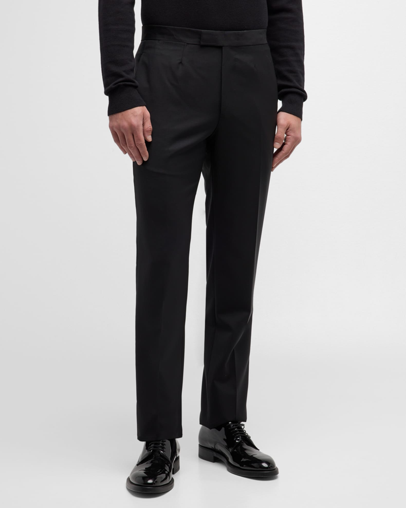 Mohair and wool straight pants in black - Gucci