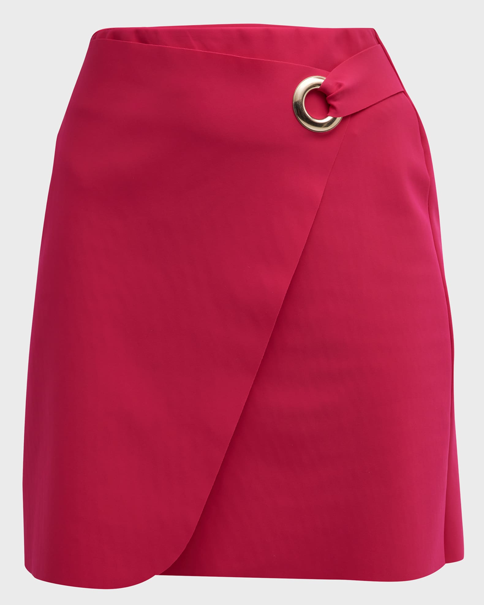 Chiara Boni La Petite Robe Ramia Wrap-Front Grommet Mini Skirt | Neiman ...