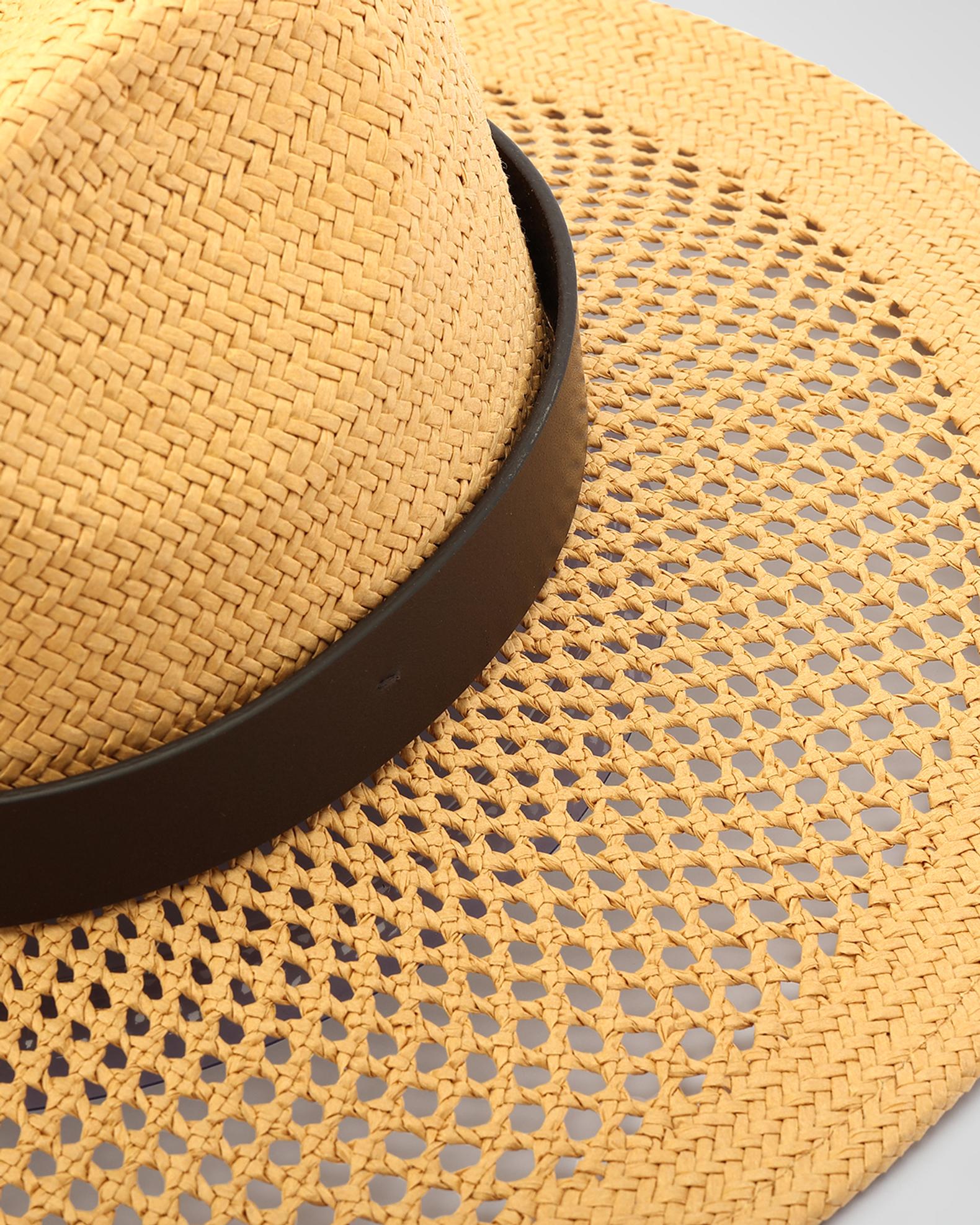Michael Kors Open Weave Straw Fedora | Neiman Marcus display picture 1