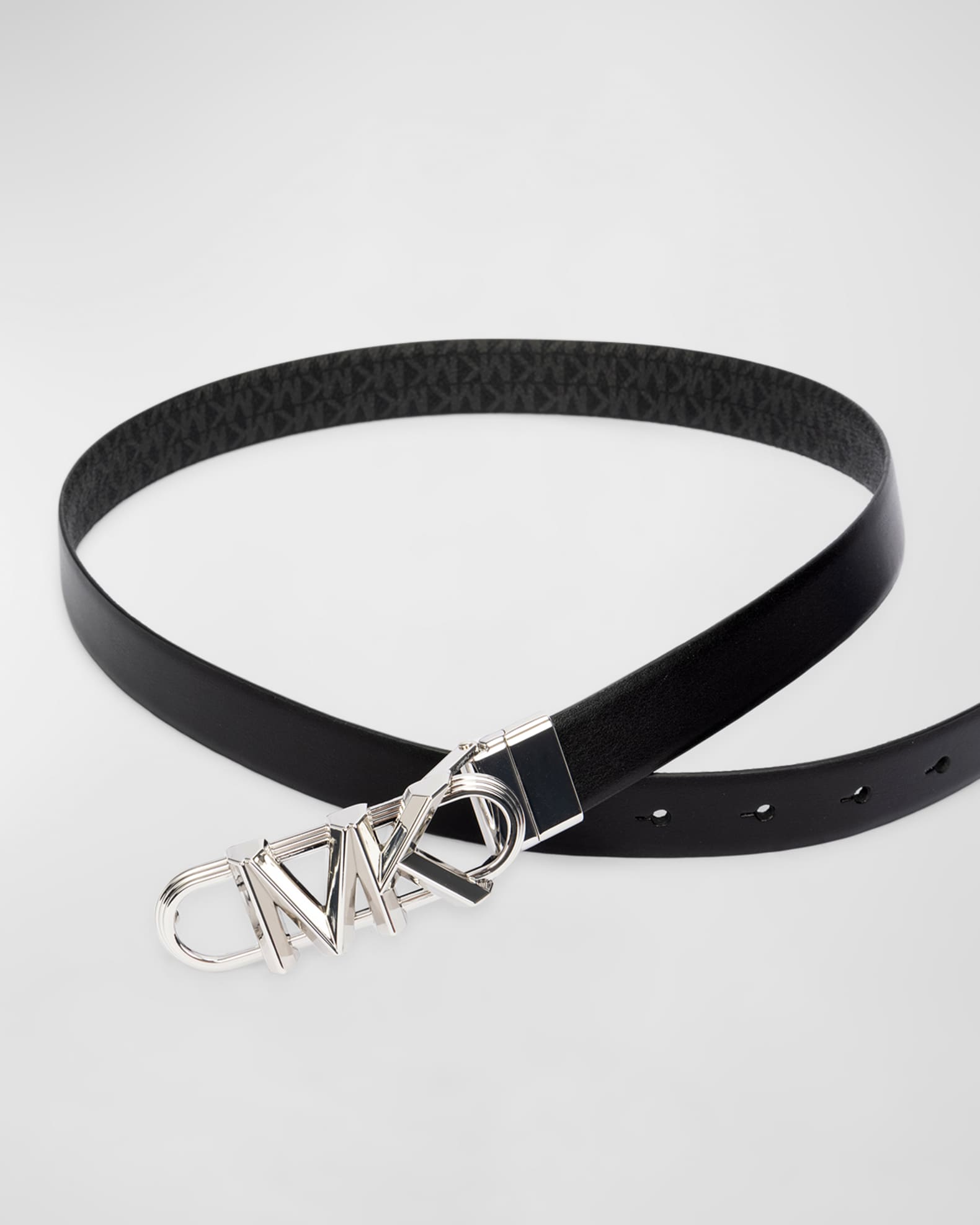 Michael Kors Reversible Logo Leather Belt Neiman Marcus